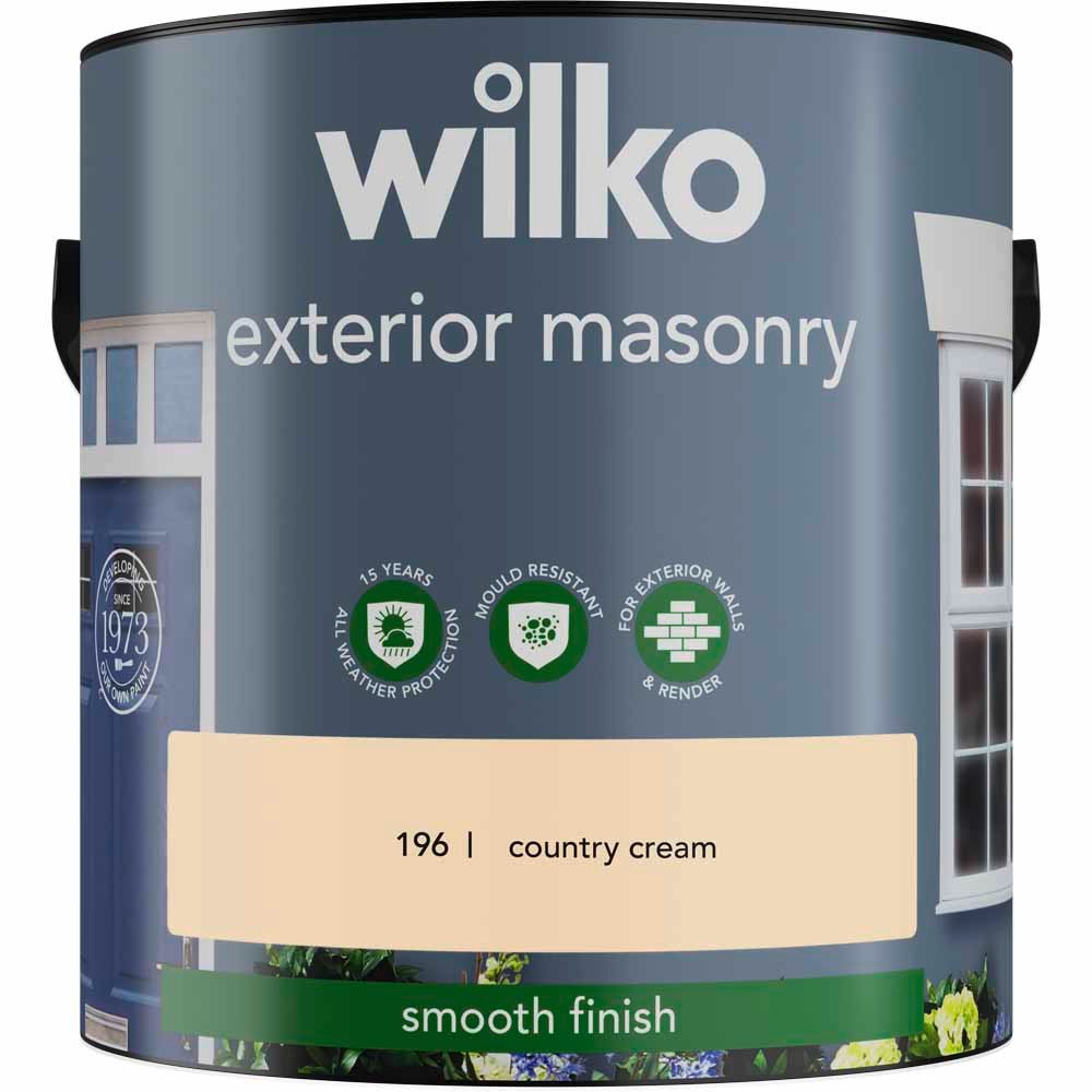 Wilko Country Cream Smooth Masonry Paint 2.5L Image 2