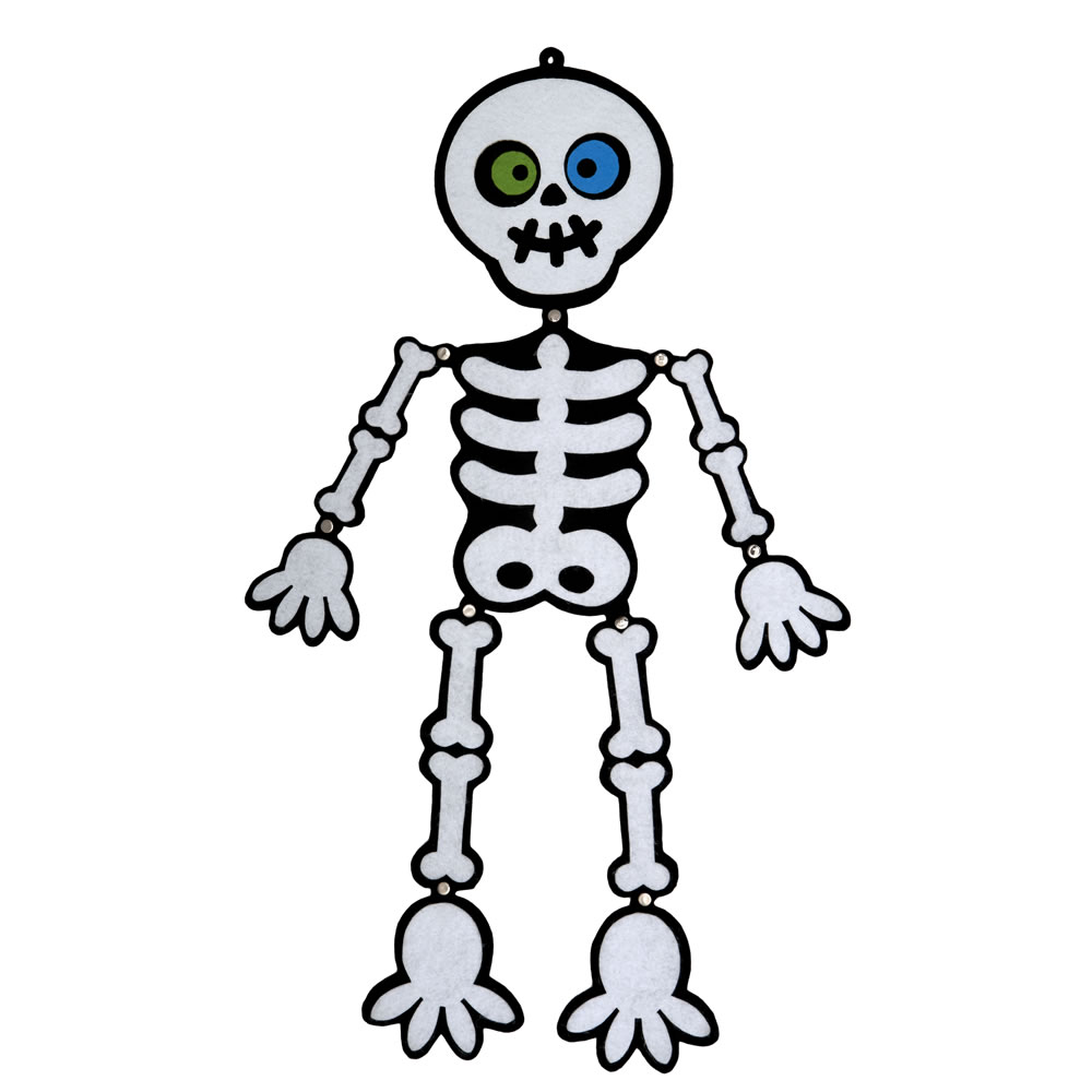 Wilko Halloween Felt Skeleton Decoration Image