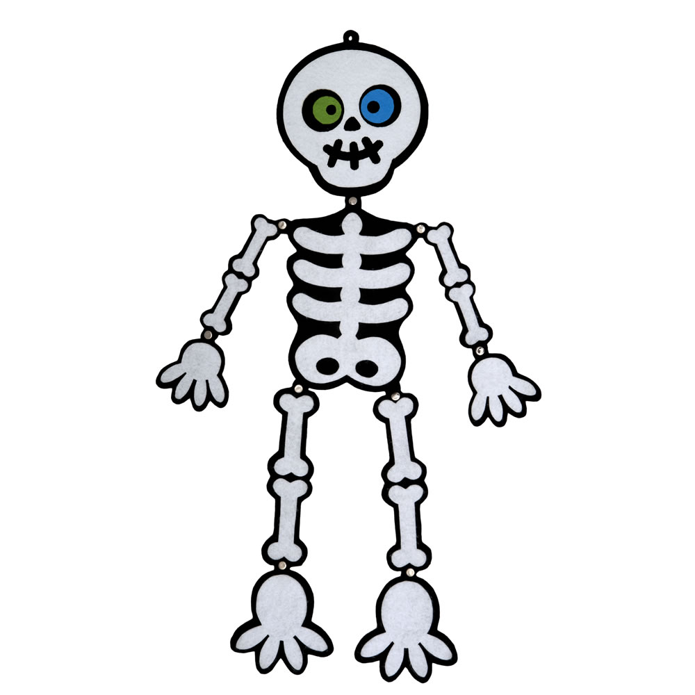 Wilko Halloween Felt Skeleton Decoration Wilko