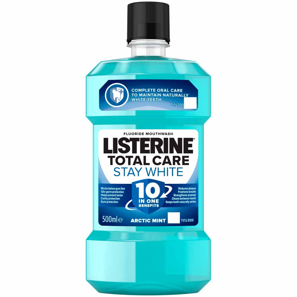 Listerine Mouthwash Stay White Arctic Mint 500ml Image 2