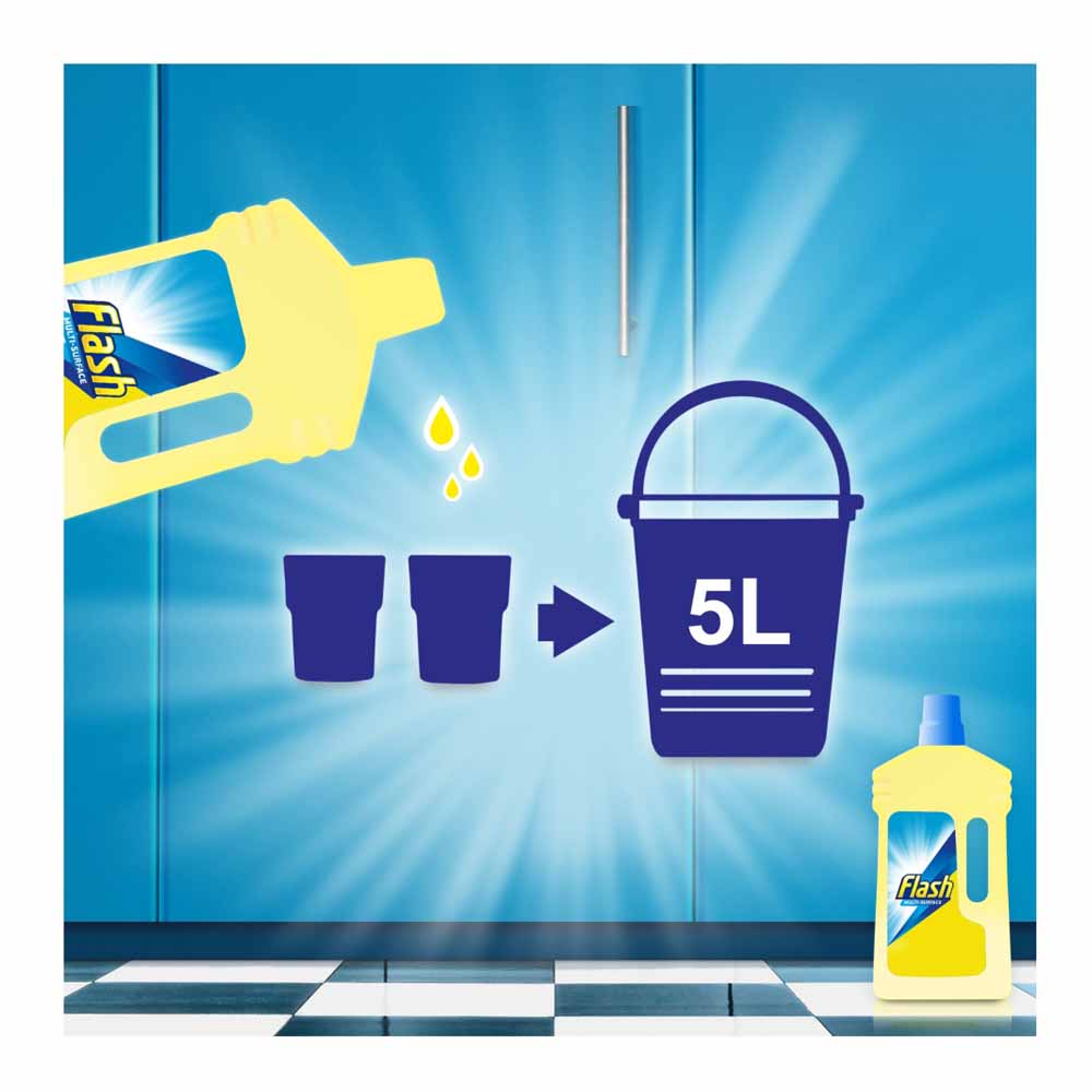 Flash Multi-Surface & Floor Liquid Cleaner Lemon 1L Image 2
