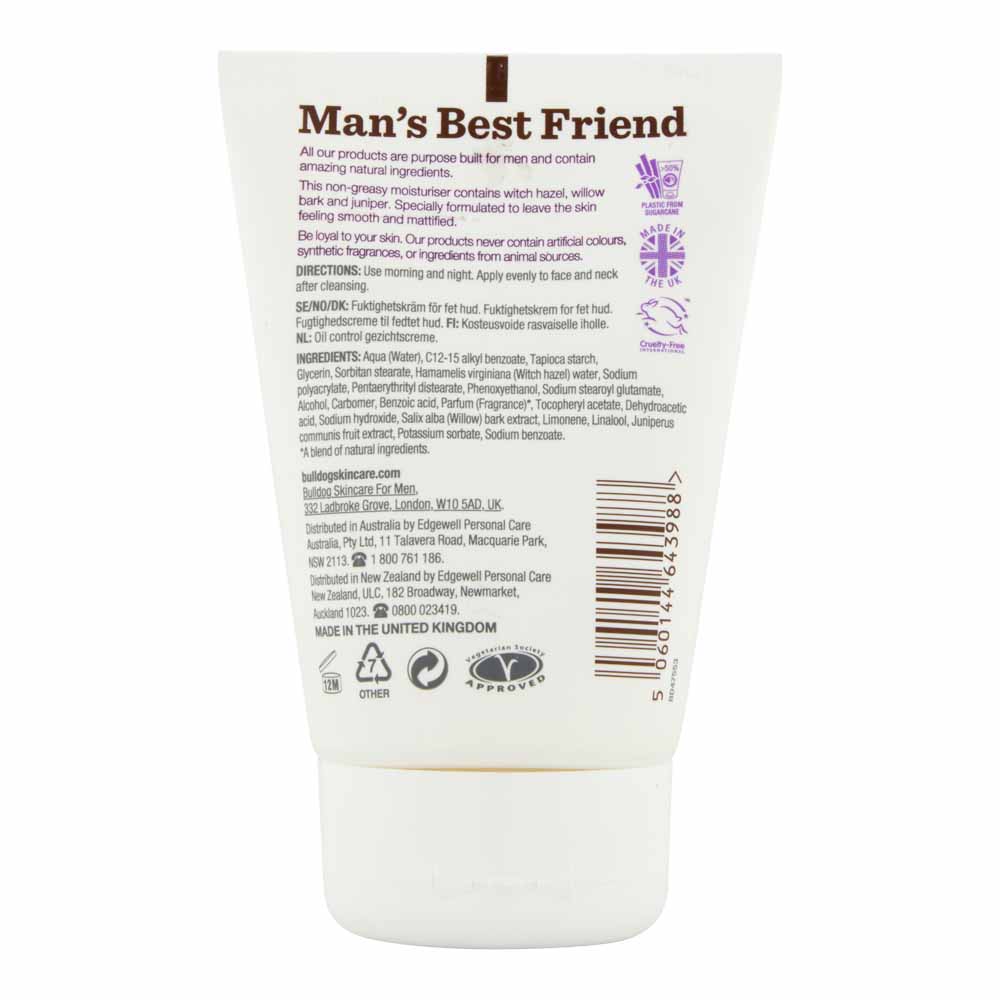 Bulldog Oil Control Moisturiser 100ml Wilko