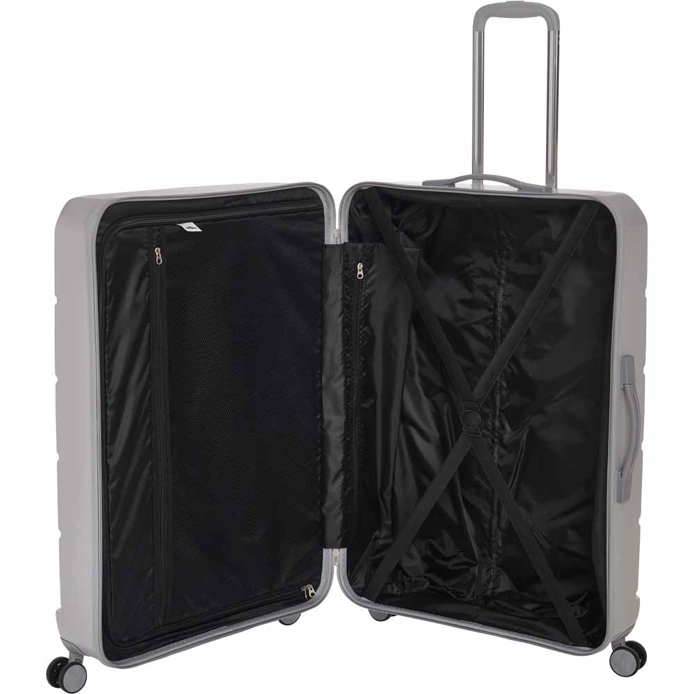 Wilko Hard Shell Suitcase Silver 29 inch Image 3