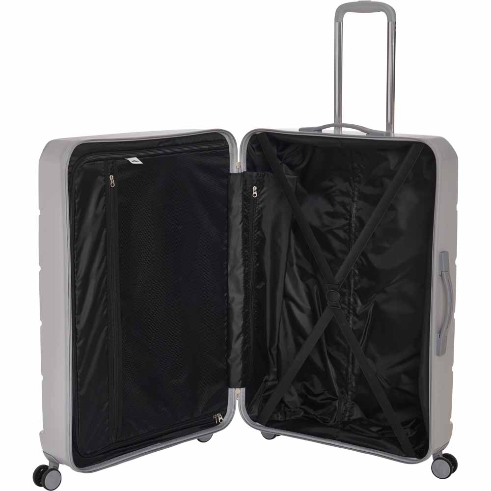 Wilko Hard Shell Silver Suitcase Bundle Wilko