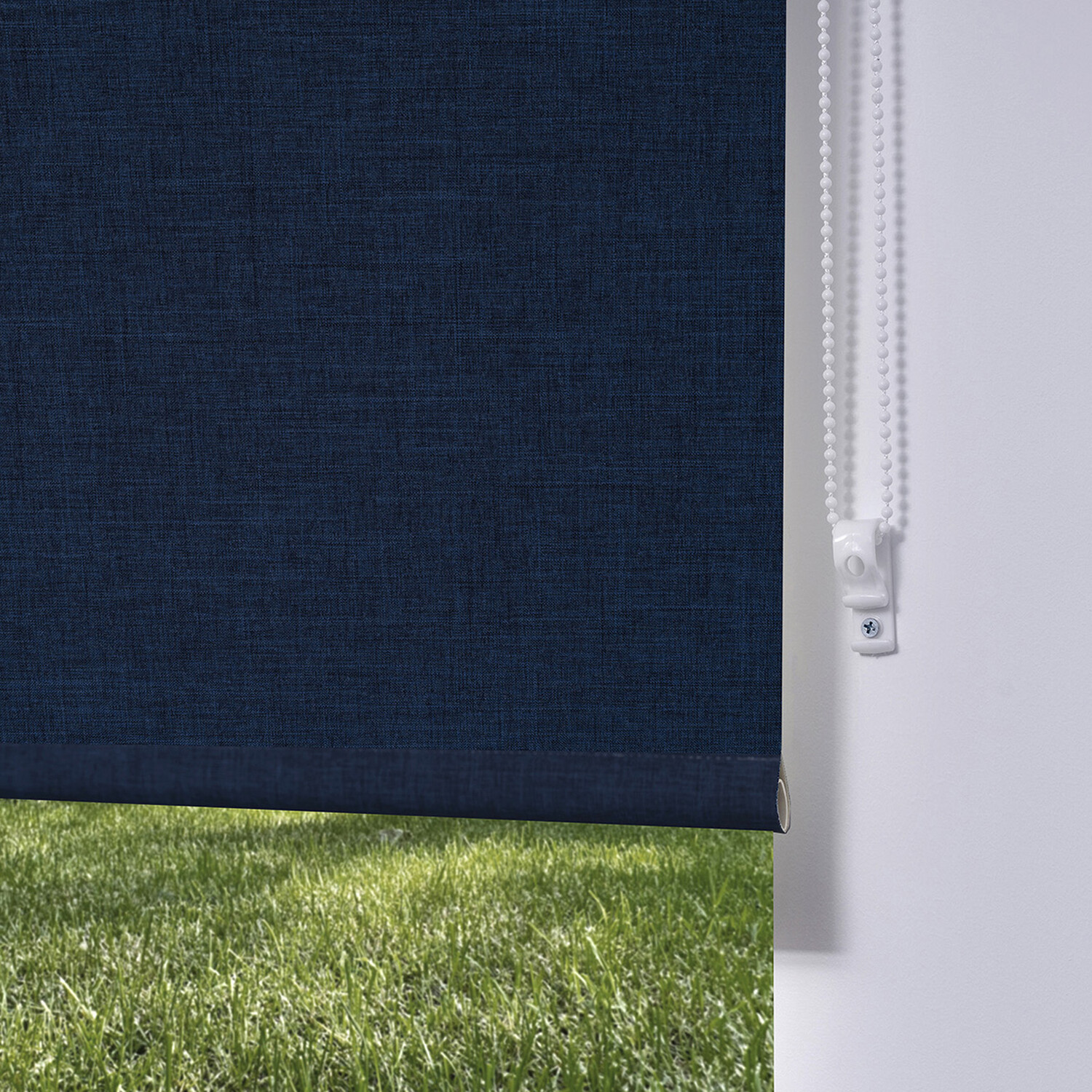 Textured Blackout Blinds - Navy / 120cm Image 3