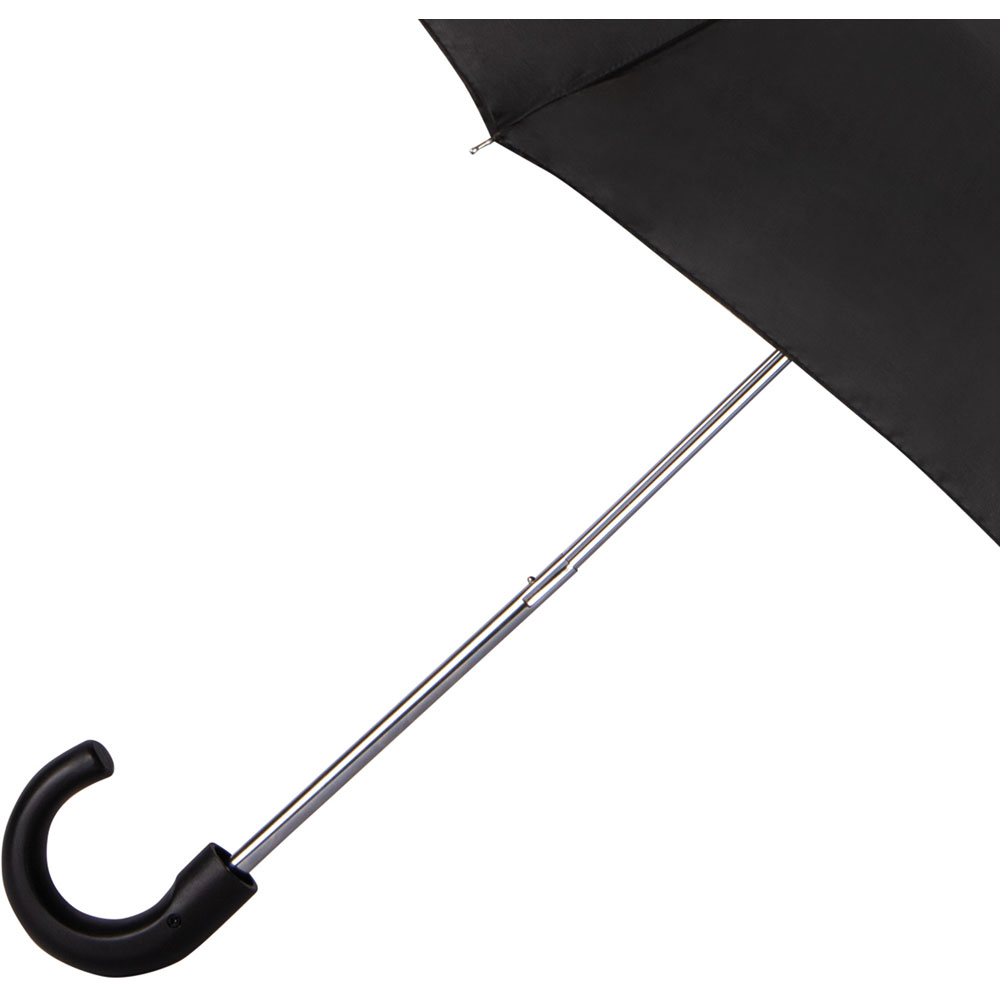 Wilko By Totes Plain Black Crook Handle Umbrella Image 4