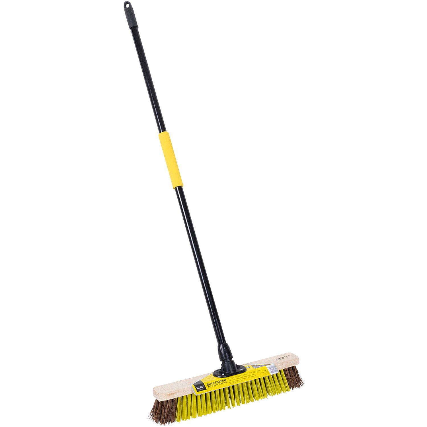 Bulldozer HD Fill Broom Scraper 18 inch - Black and Yellow Image 1