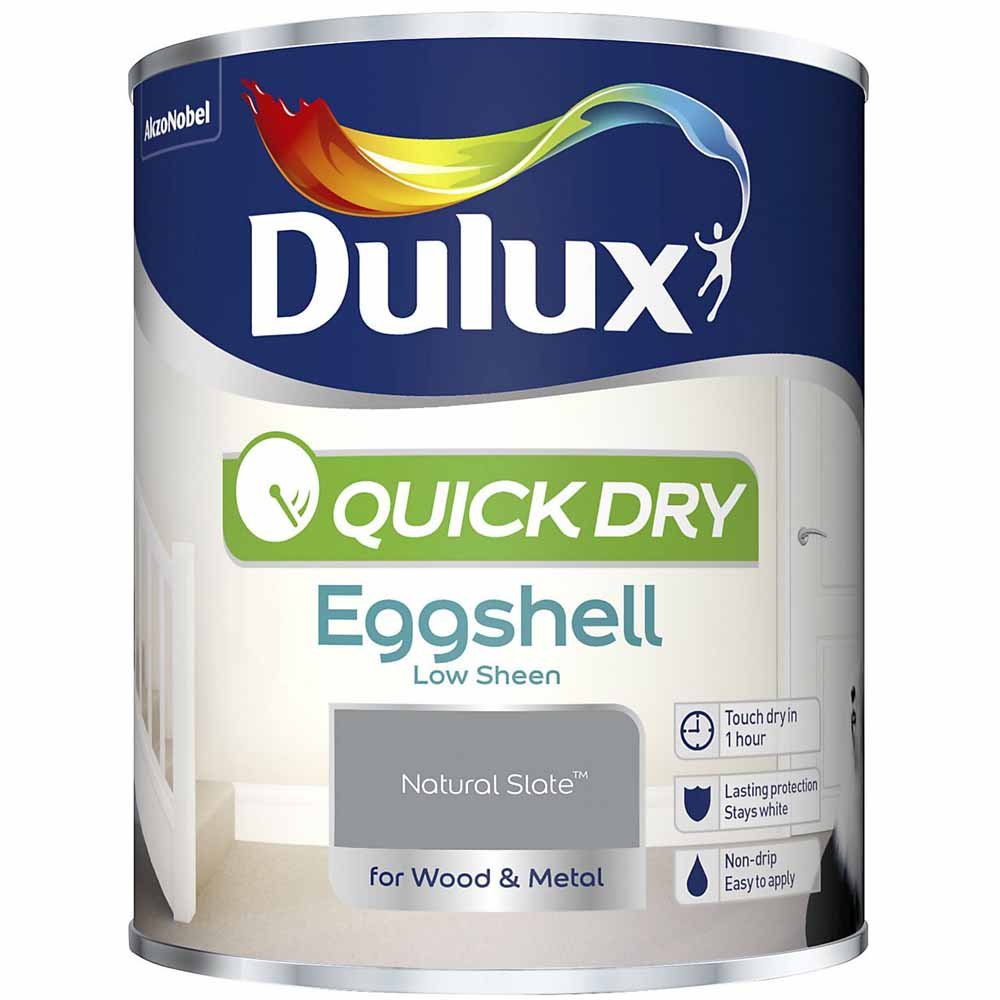 Dulux Quick Drying Natural Slate Eggshell Paint 750ml Image 2