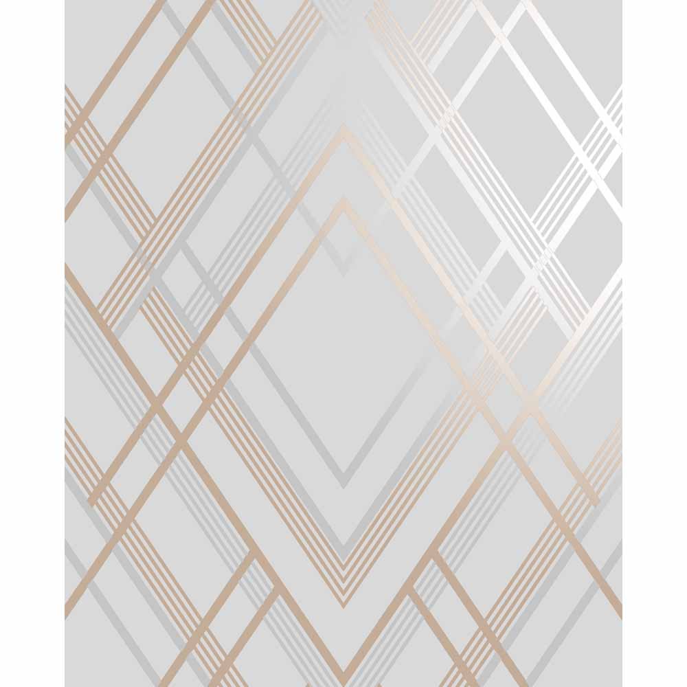 Sublime Ritz Grey/Rose Gold Wallpaper Image 1