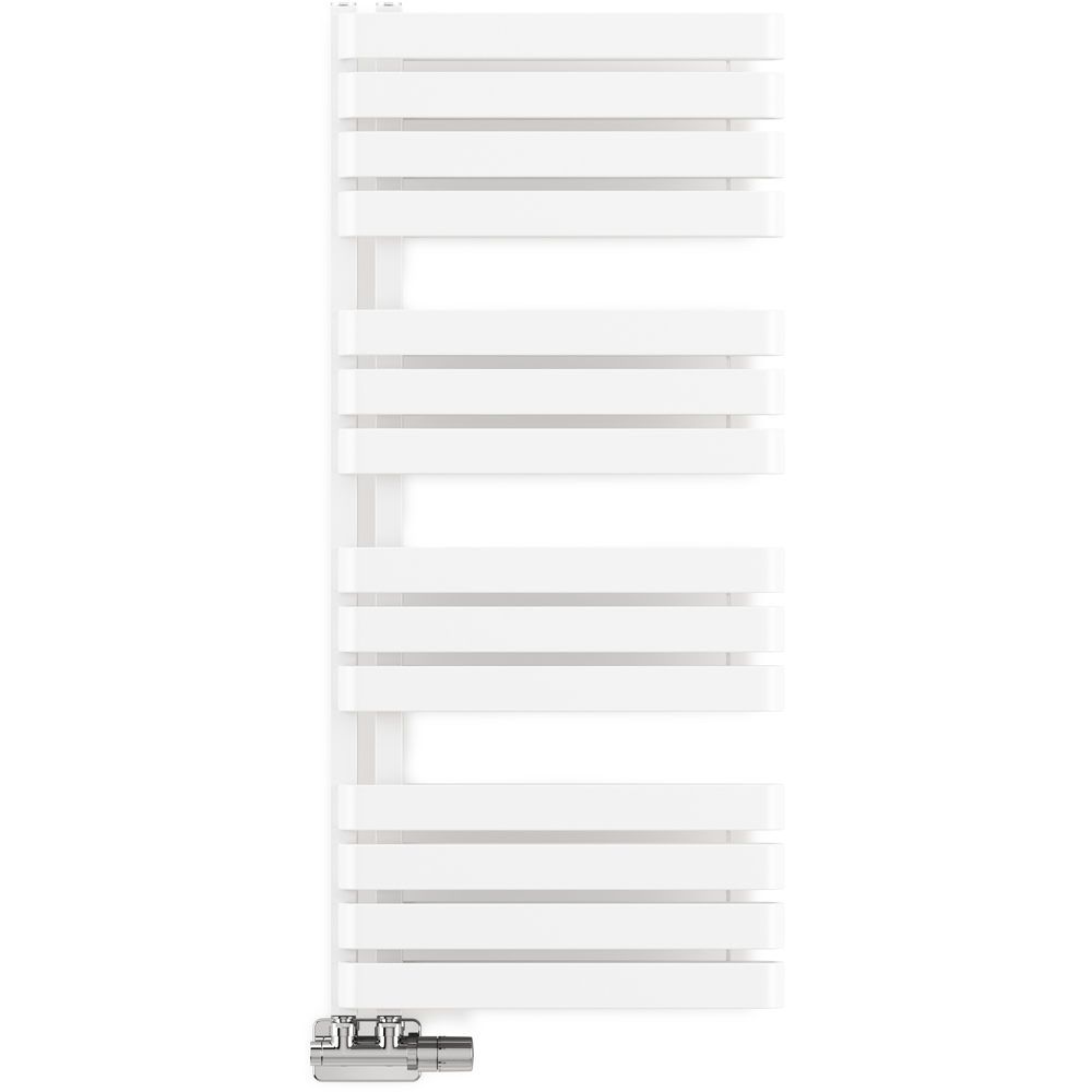 Terma Warp S Matt White Heated Towel Rail 2605 BTU 1110 x 500mm Image 3