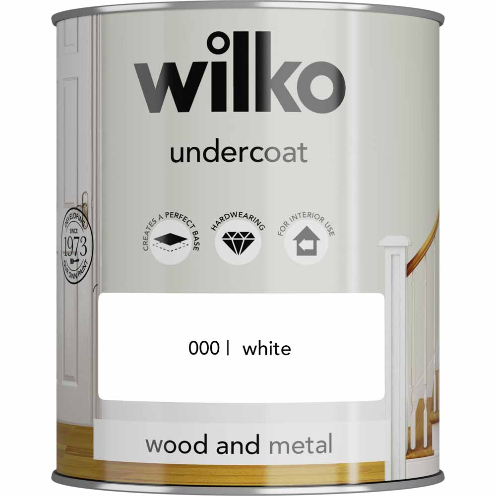 Wilko Wood and Metal White Undercoat 750ml Image 2