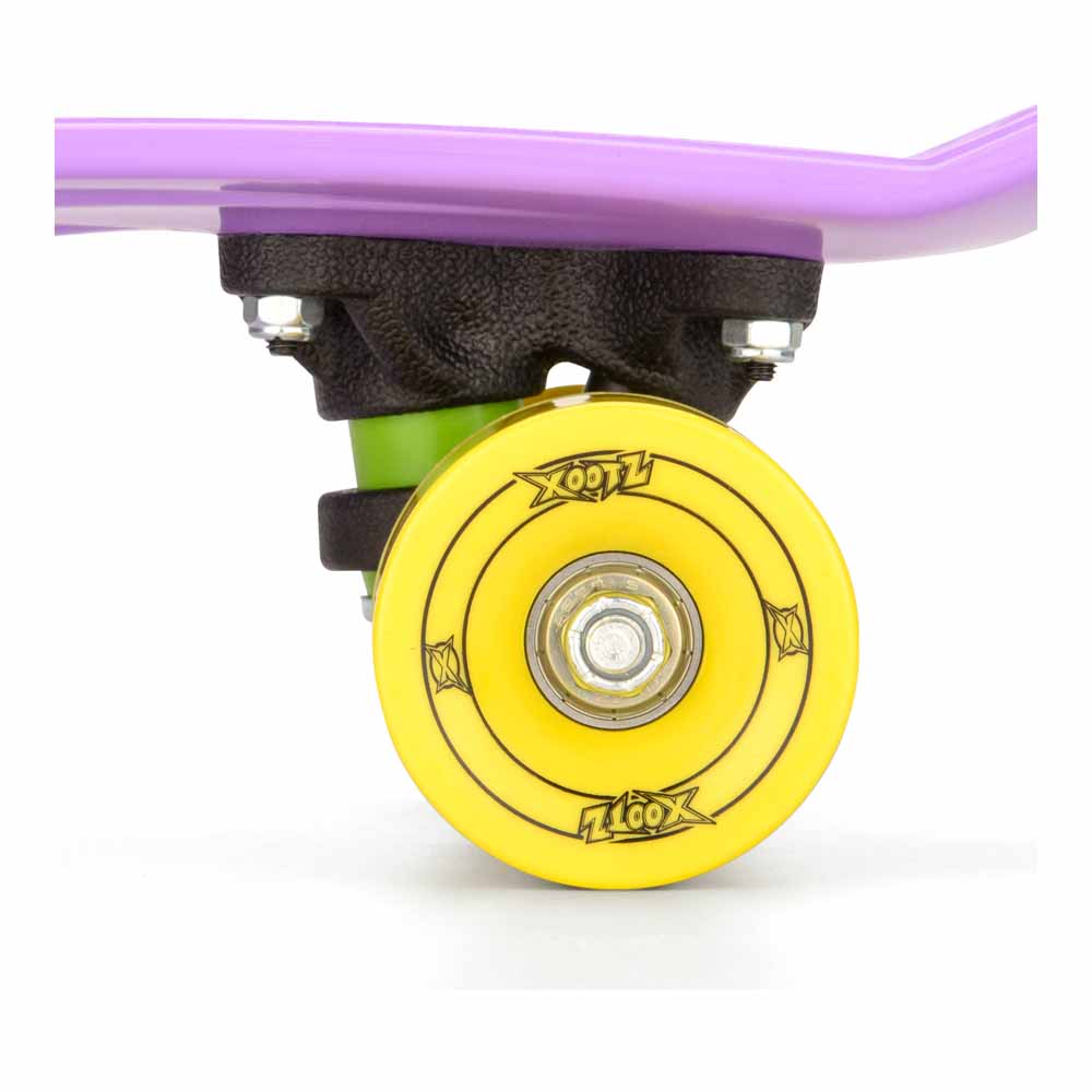 Xootz 22 inch Purple Kids Retro Plastic Cruiser Skateboard Image 5