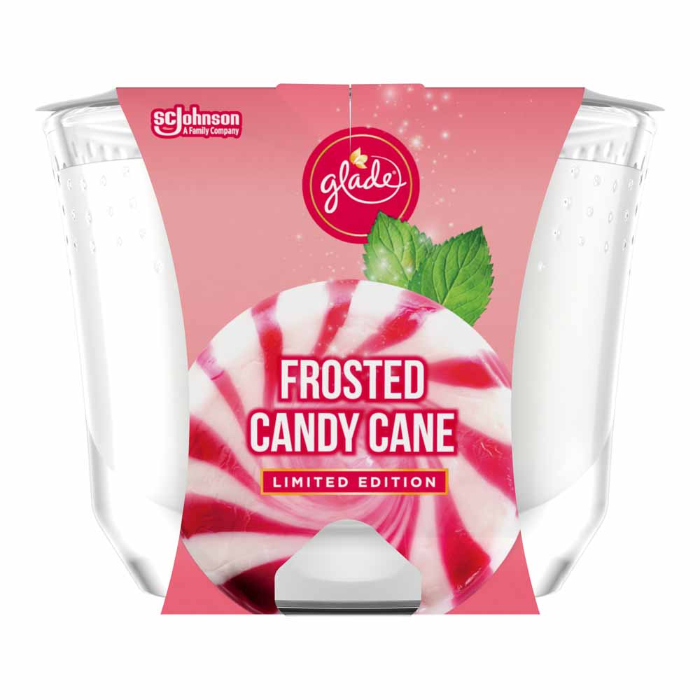 Glade Large Candle Frosted Candy Cane Air Freshener 224g Image 2
