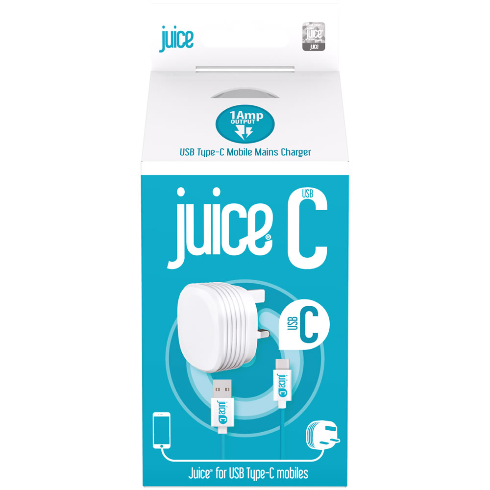 Juice Mains Charger Type C 1Amp Wilko