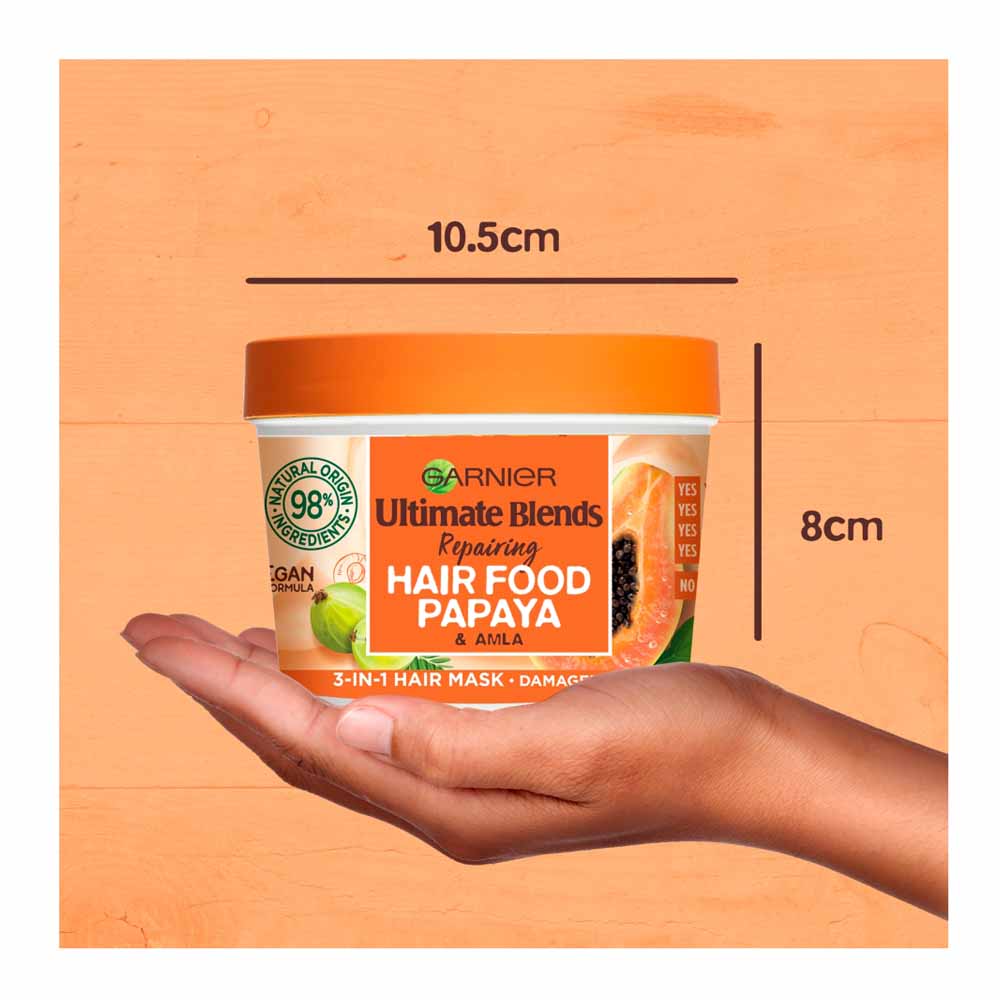 Garnier Ultimate Blends Hair Food Papaya 3in1 Mask 390ml | Wilko
