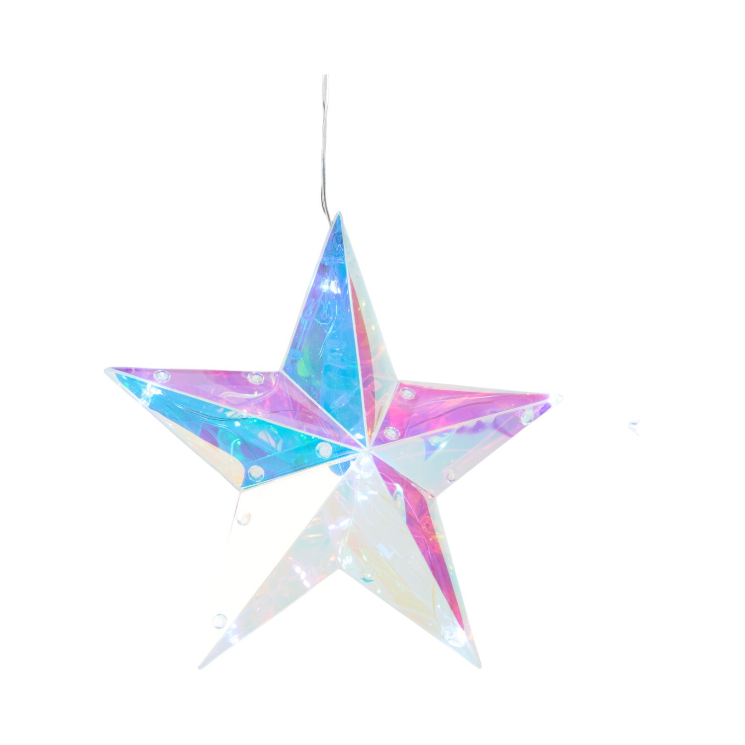 50 LED Star Iridescent Curtain Lights Iridescent Image 5