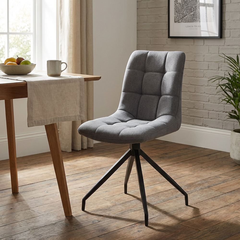 Pair of Elora Dining Chairs - Grey Image 3