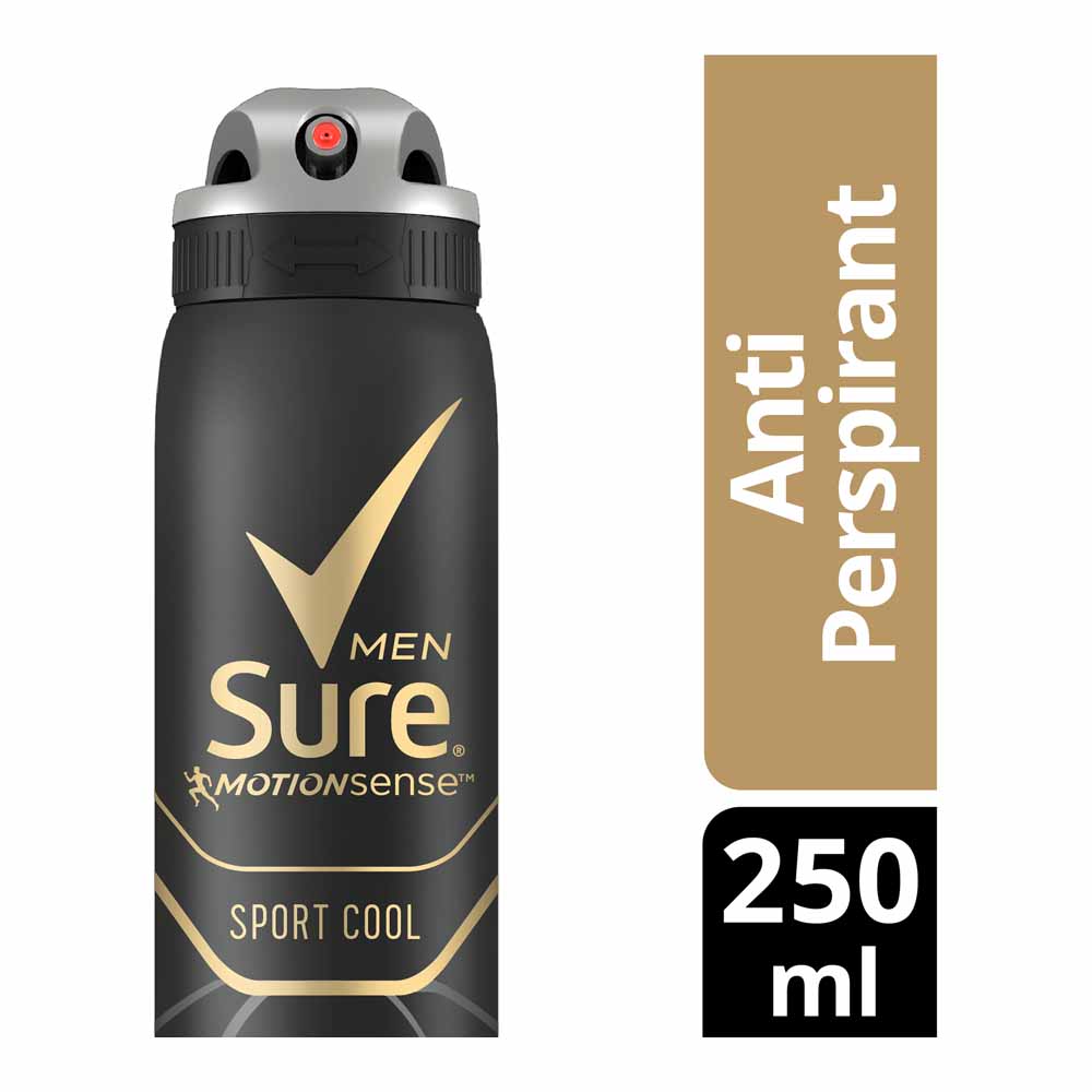 Sure For Men Sport Cool Anti-Perspirant Deodorant 250ml  - wilko