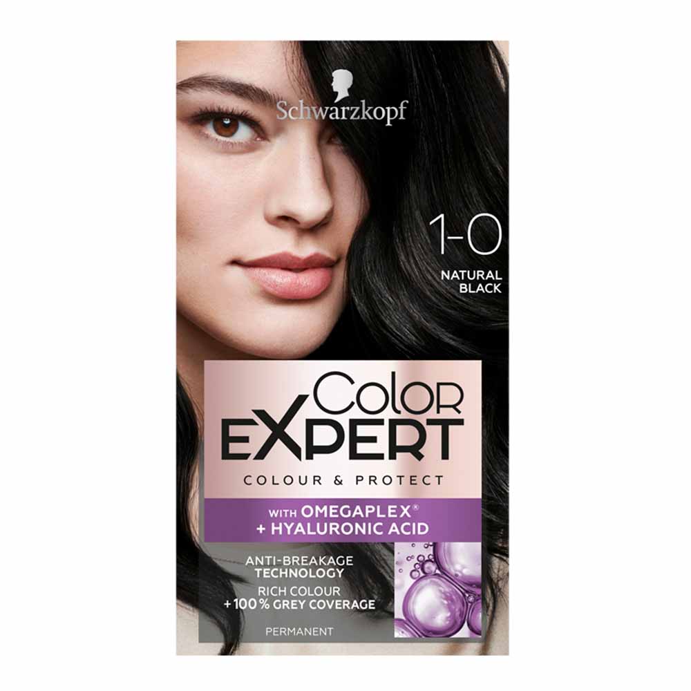 Schwarzkopf Color Expert Natural Black 1.0 Permanent Hair Dye Image 1