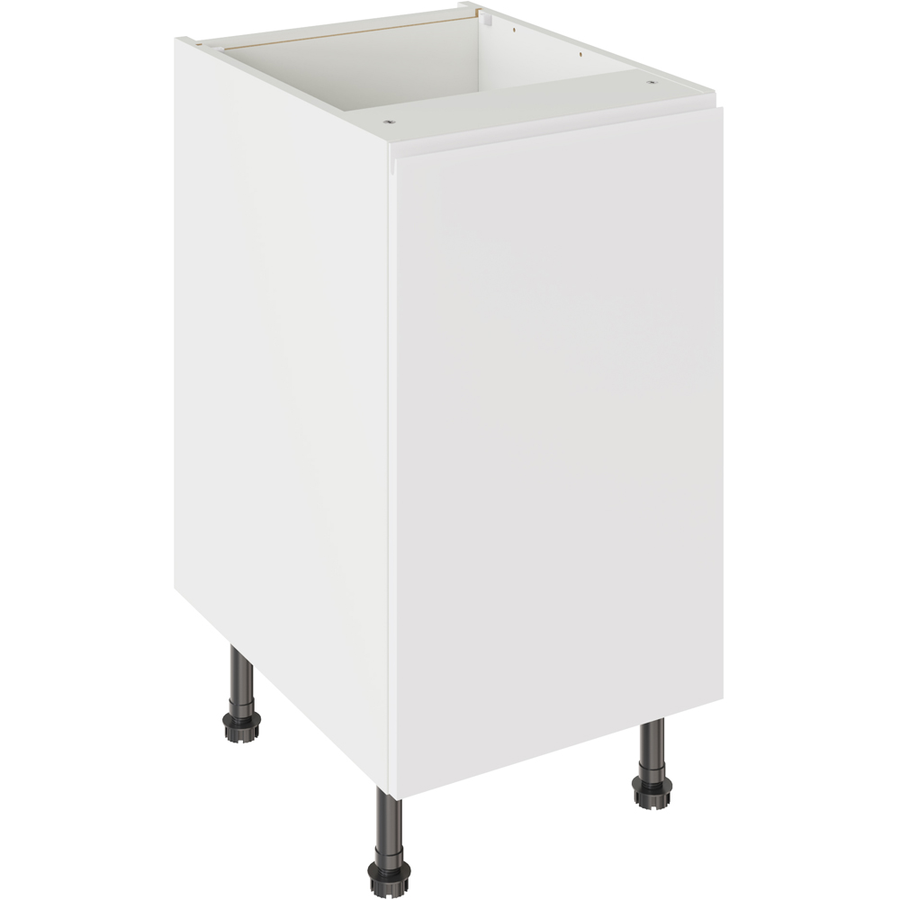 Kitchen Kit J-Pull Gloss White Base Kitchen Cabinet Flatpack 450mm Image 1