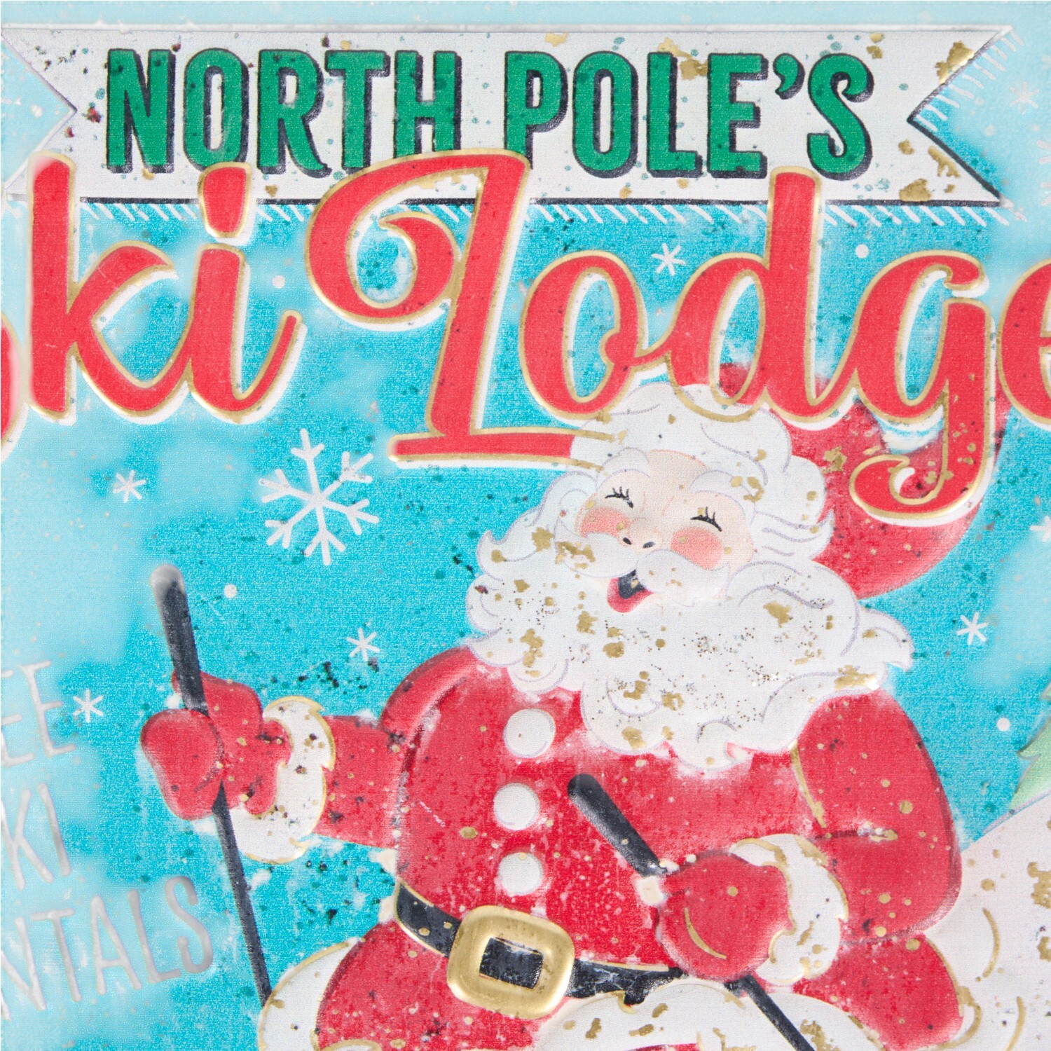 Retro Santa Hanging Wall ArtMulticolour Image 4