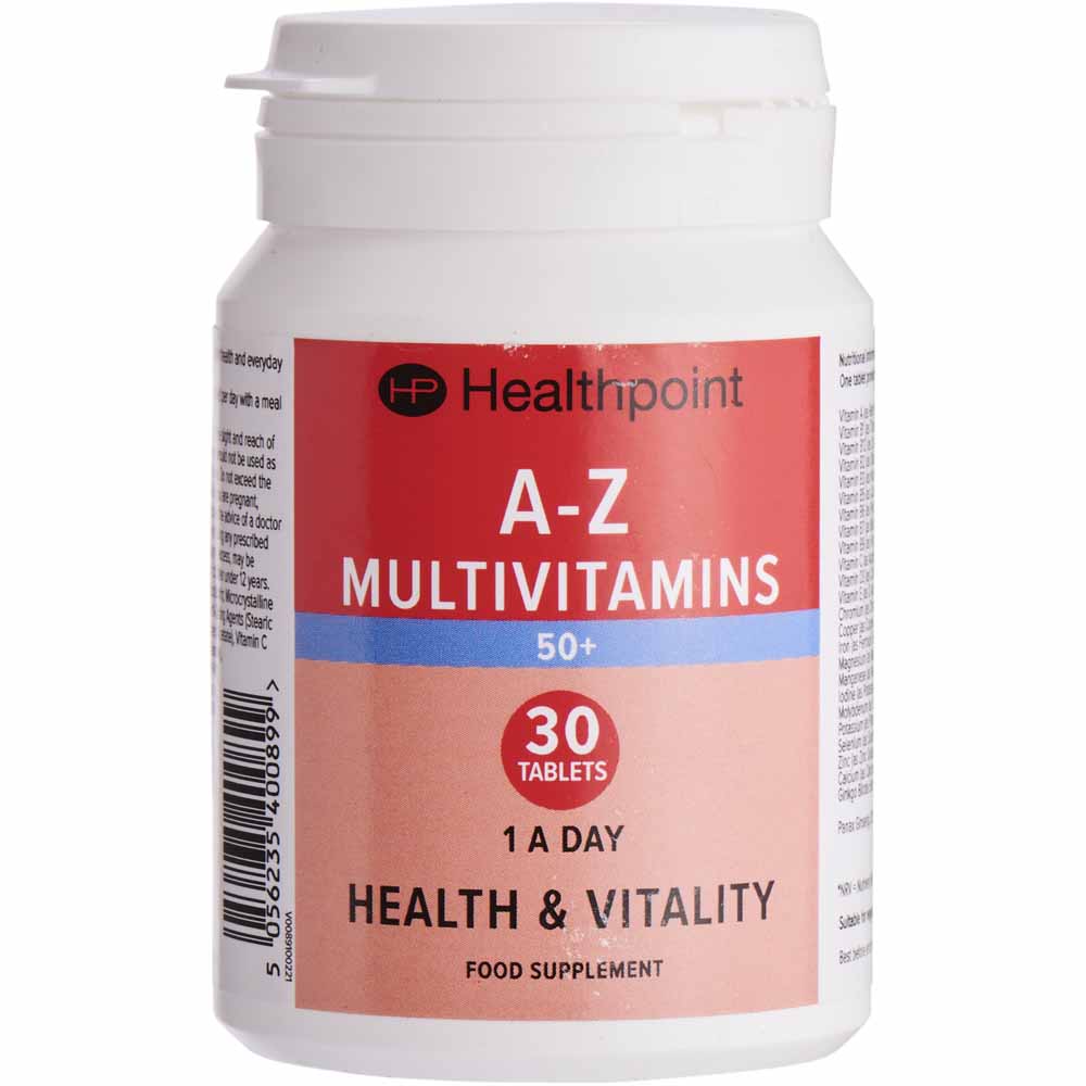 Healthpoint Multivitamins A to Z 50+ 30pk  - wilko