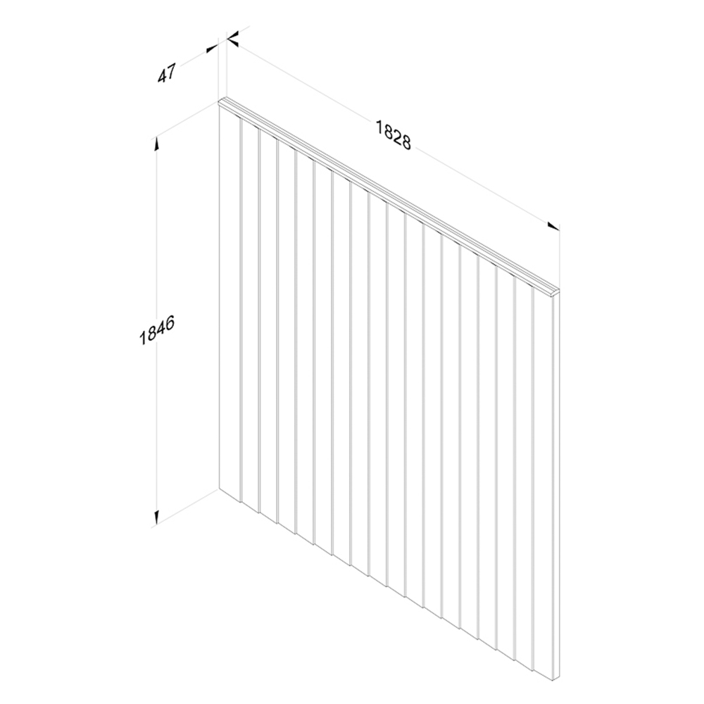 Forest Garden Dark Brown Closeboard Panel 6 x 6ft Image 6