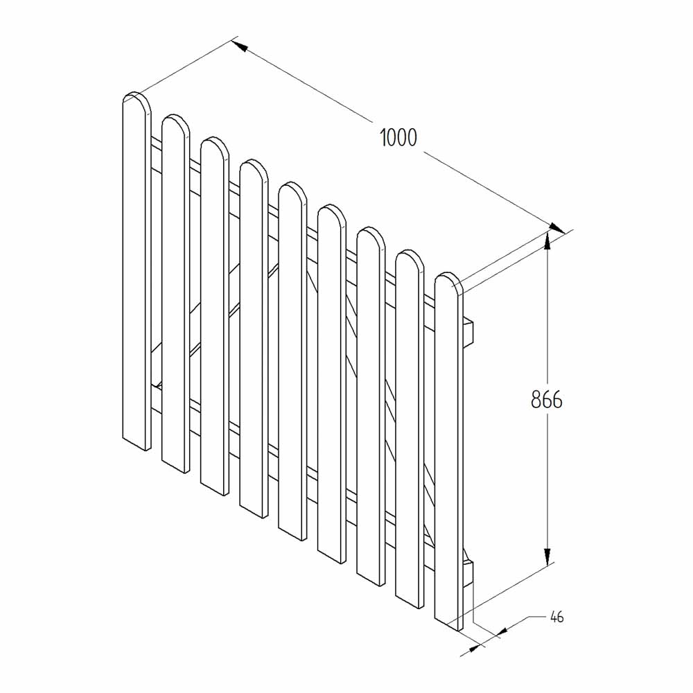 Forest Garden 3ft Heavy Duty Pale Gate Image 3
