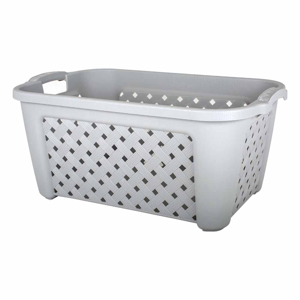 Wilko Rattan Laundry Basket Image 1
