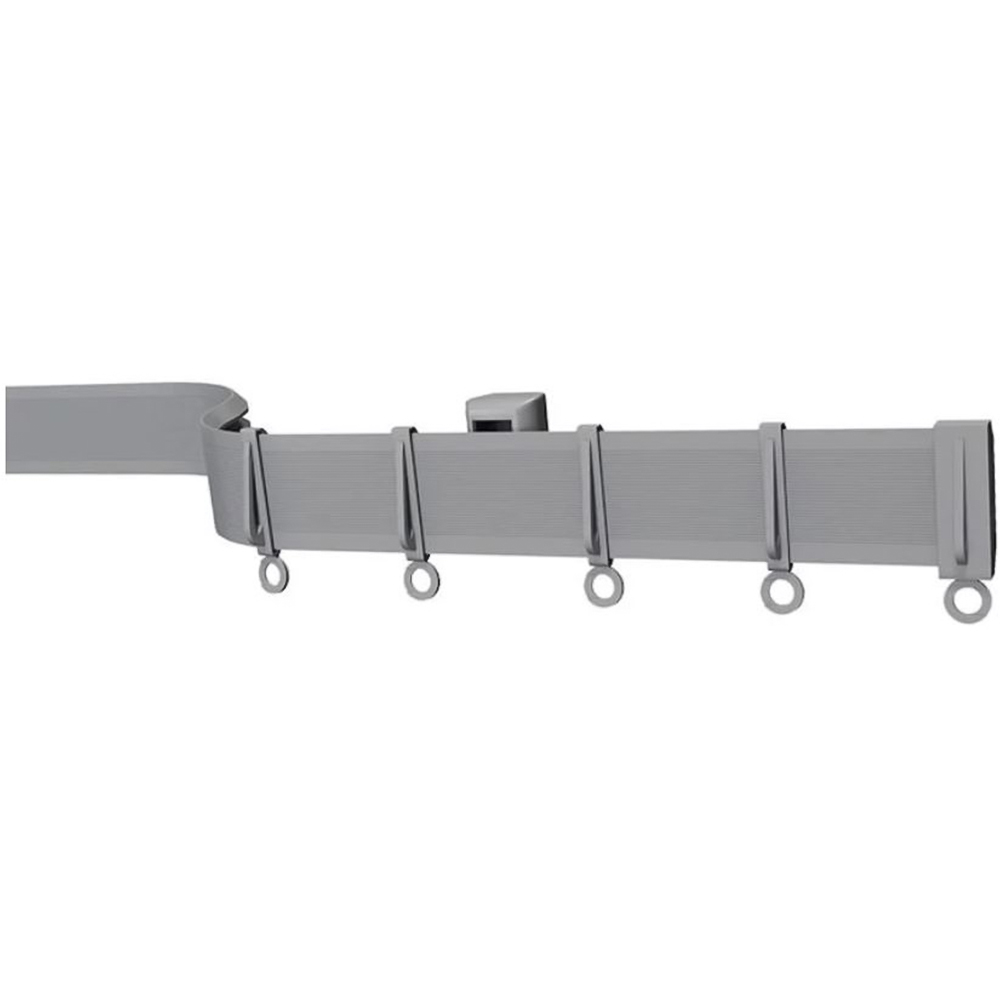 New Edge Blinds 350cm Coiled Streamline PVC Silver Curtain Track Image