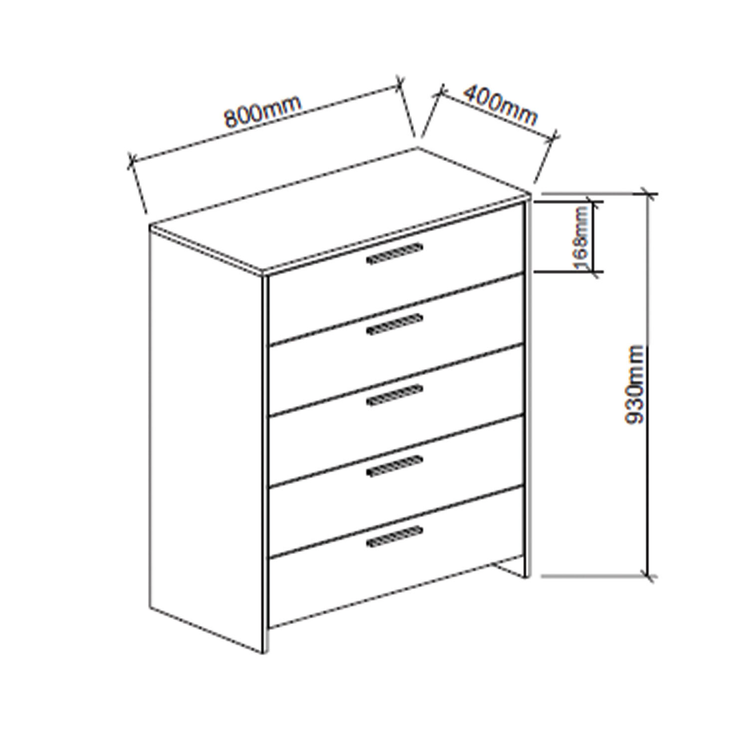 Hartley 5 Drawer Chest Image 4