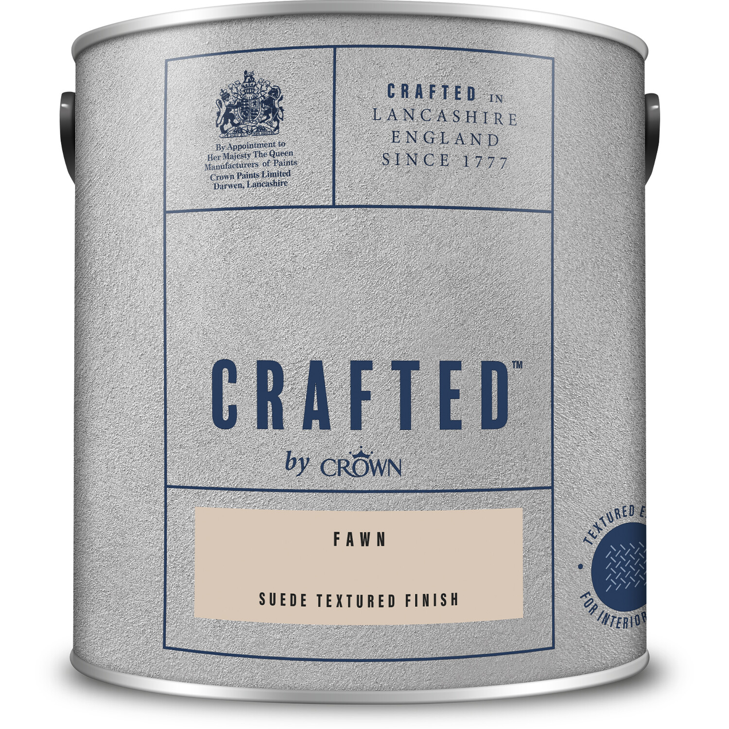 Crown Crafted Walls Fawn Suede Textured Finish Paint 2.5L Image 2