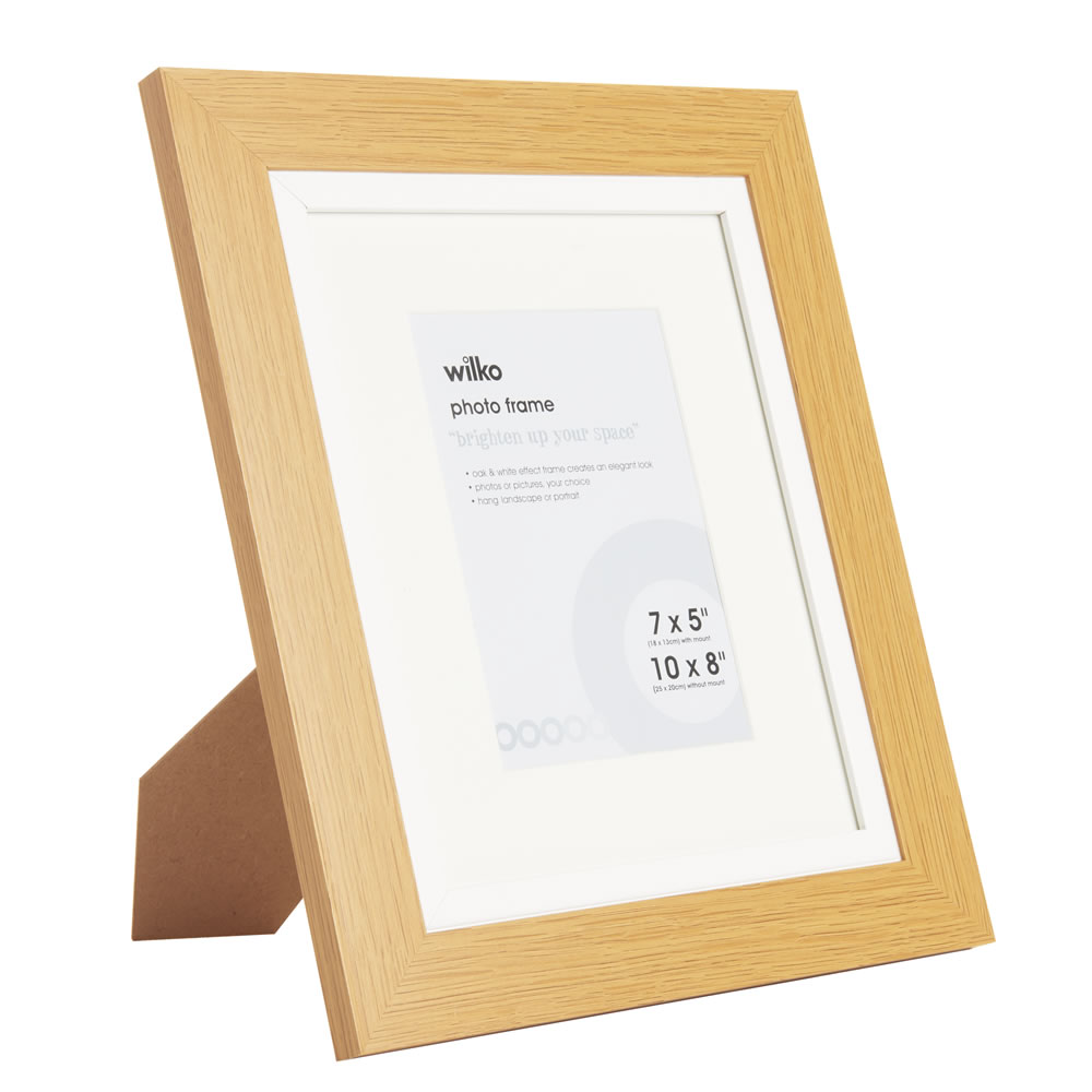 Wilko Oak Effect Photo Frame 10 x 8 Inch Wilko
