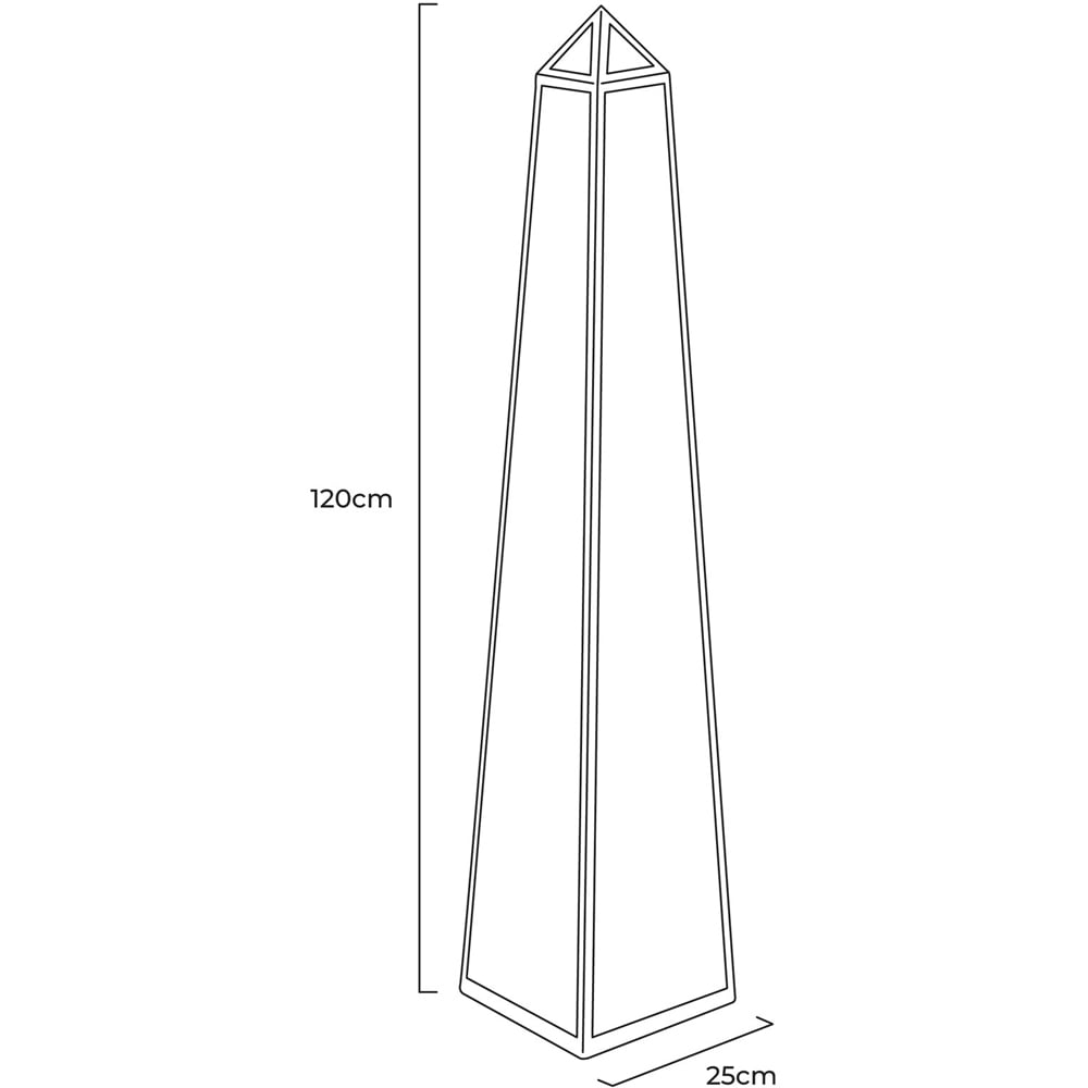 MirrorOutlet The Obelisk Gold Metal Edged Mirrored Garden Ornament 120 x 25cm Image 7