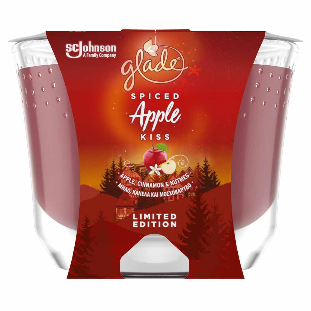 Glade Large Candle Spiced Apple Air Freshener 224g Image 1