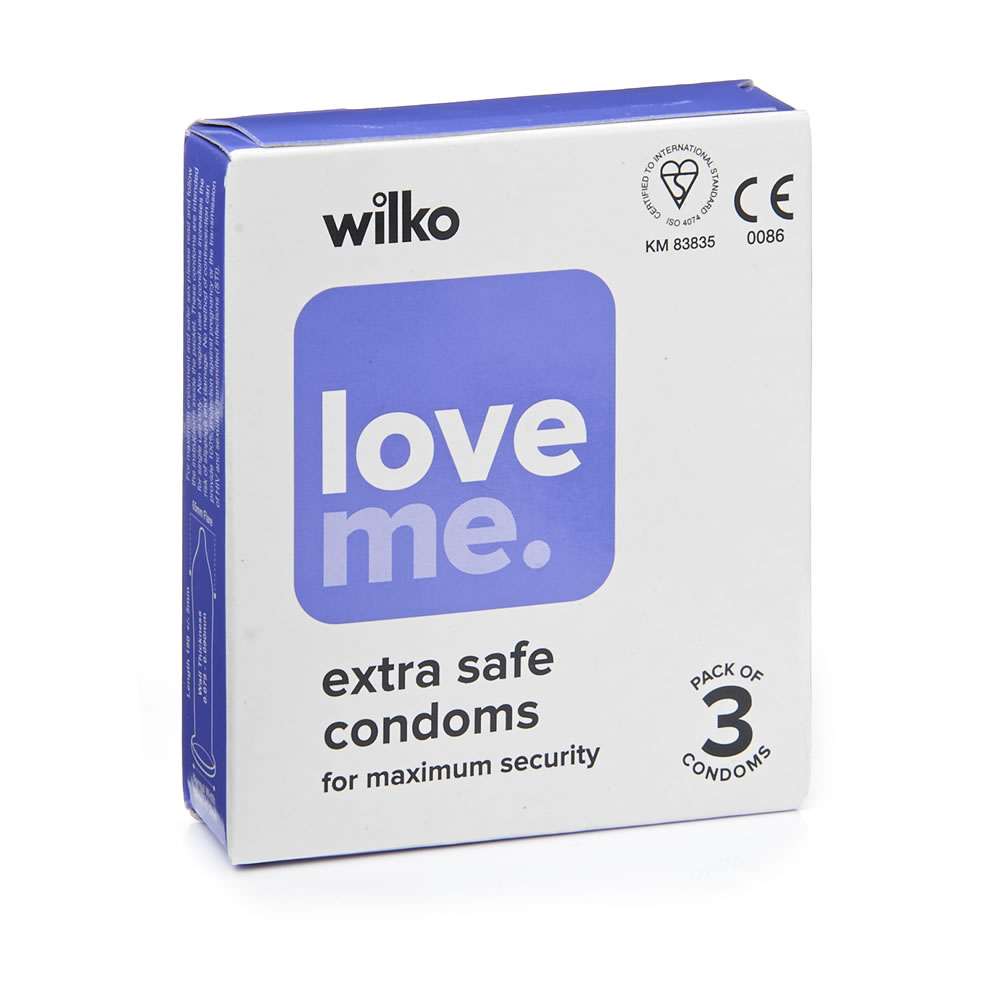 Wilko Extra Safe Condoms 3 pack Image