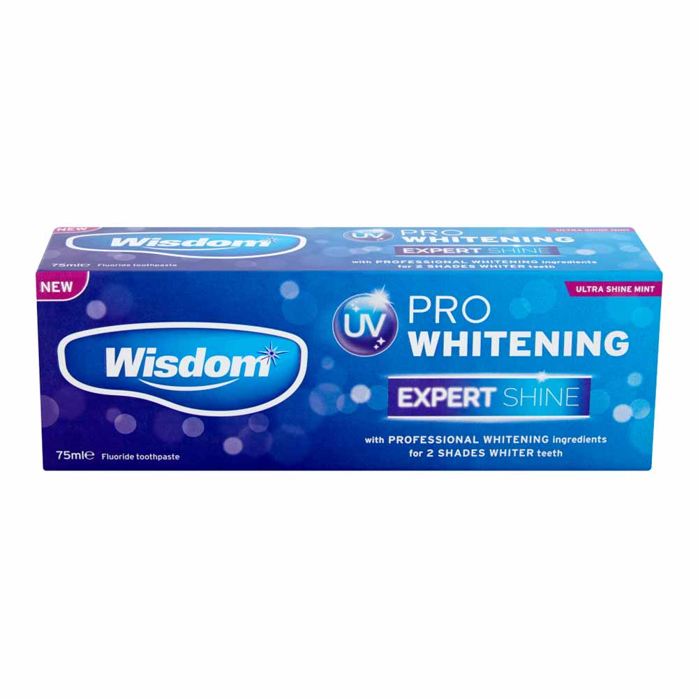 Wisdom UV Pro Whitening Expert Shine Toothpaste 75ml Image 1