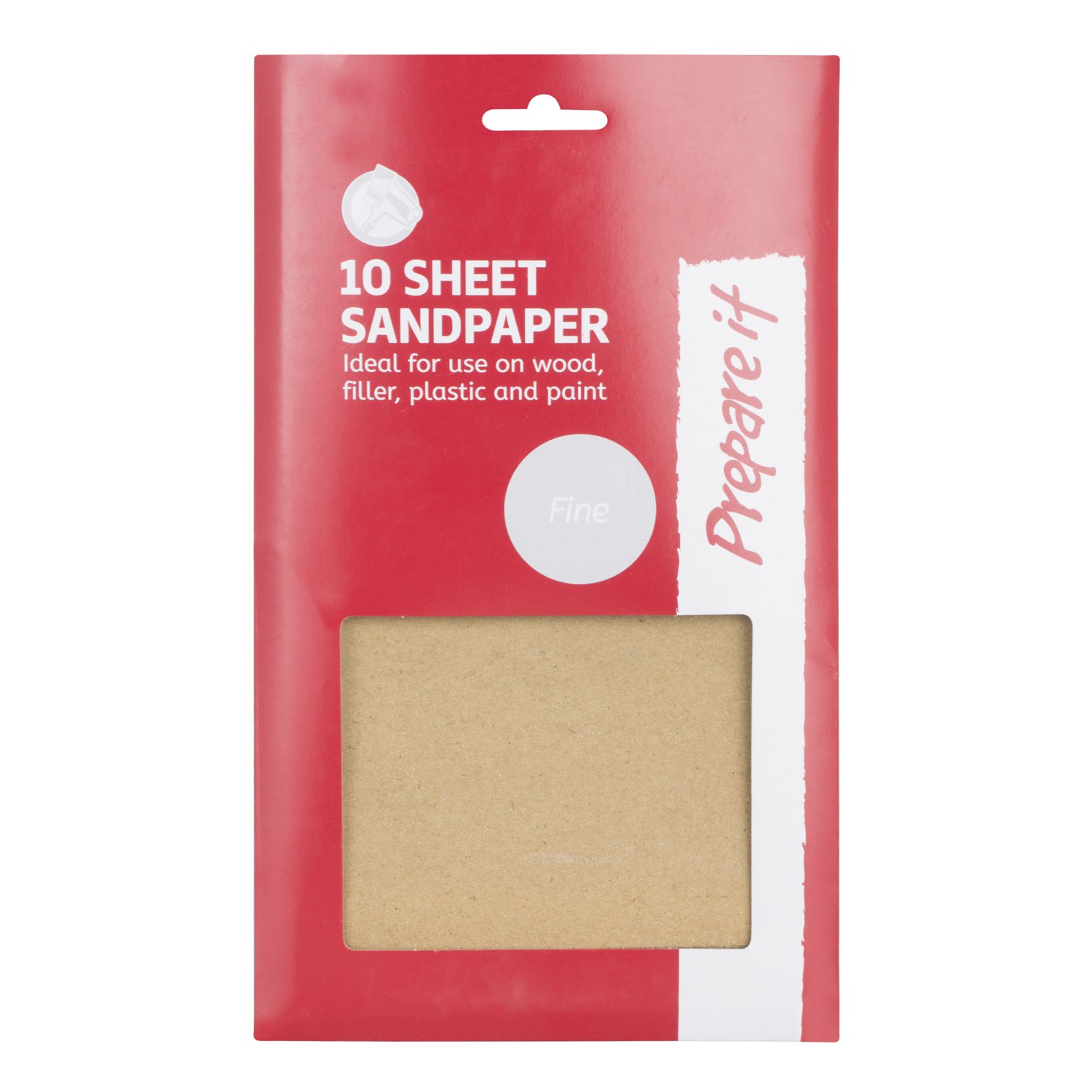 Prepare it Fine Grit Sandpaper Sheets 10 Pack Image