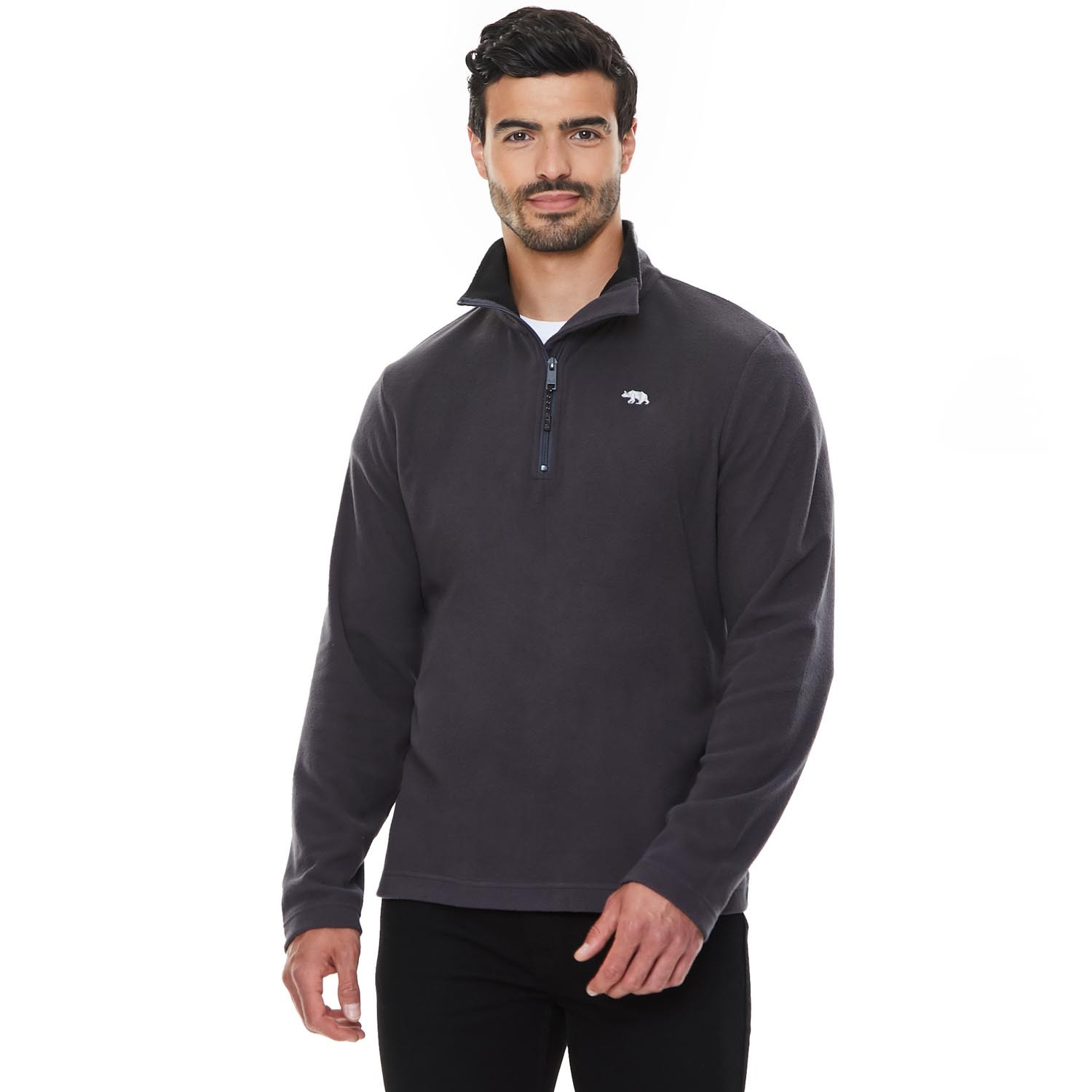 Men's Micro Quarter Zip Fleece - Charcoal / M Image 7