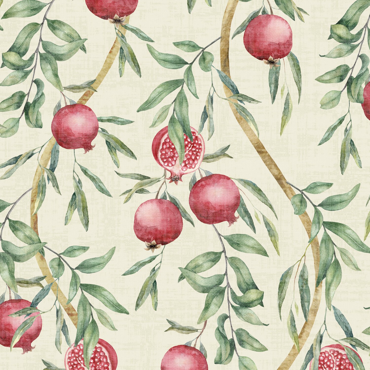 Pomegranate Trail Wallpaper Multicolour Image 1