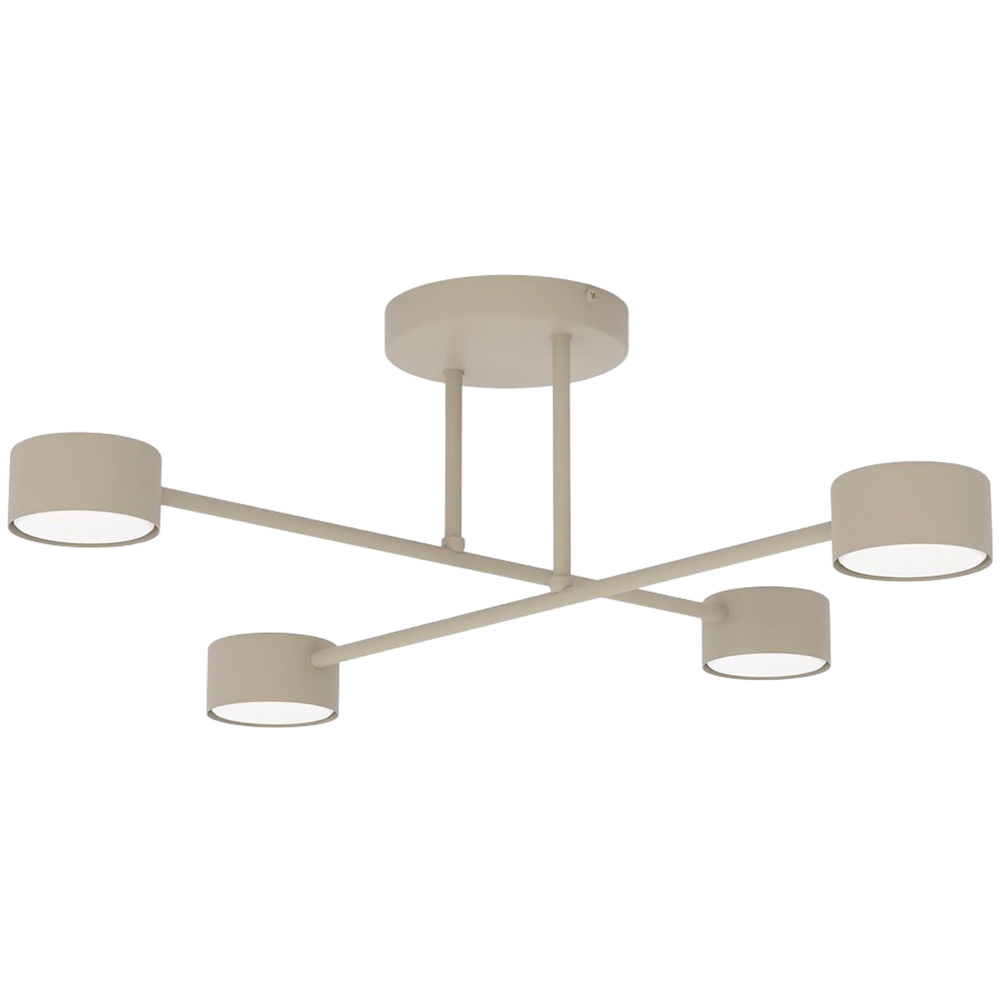 Emibig Halo 4 Light Sphere Shade Beige Cross Arm Design GX53 Ceiling Pendant Light Image 1