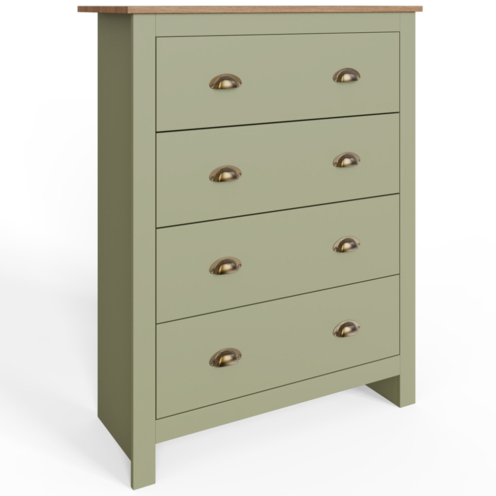 GFW Lancaster Sage Green 3 Piece Bedroom Furniture Set Image 3