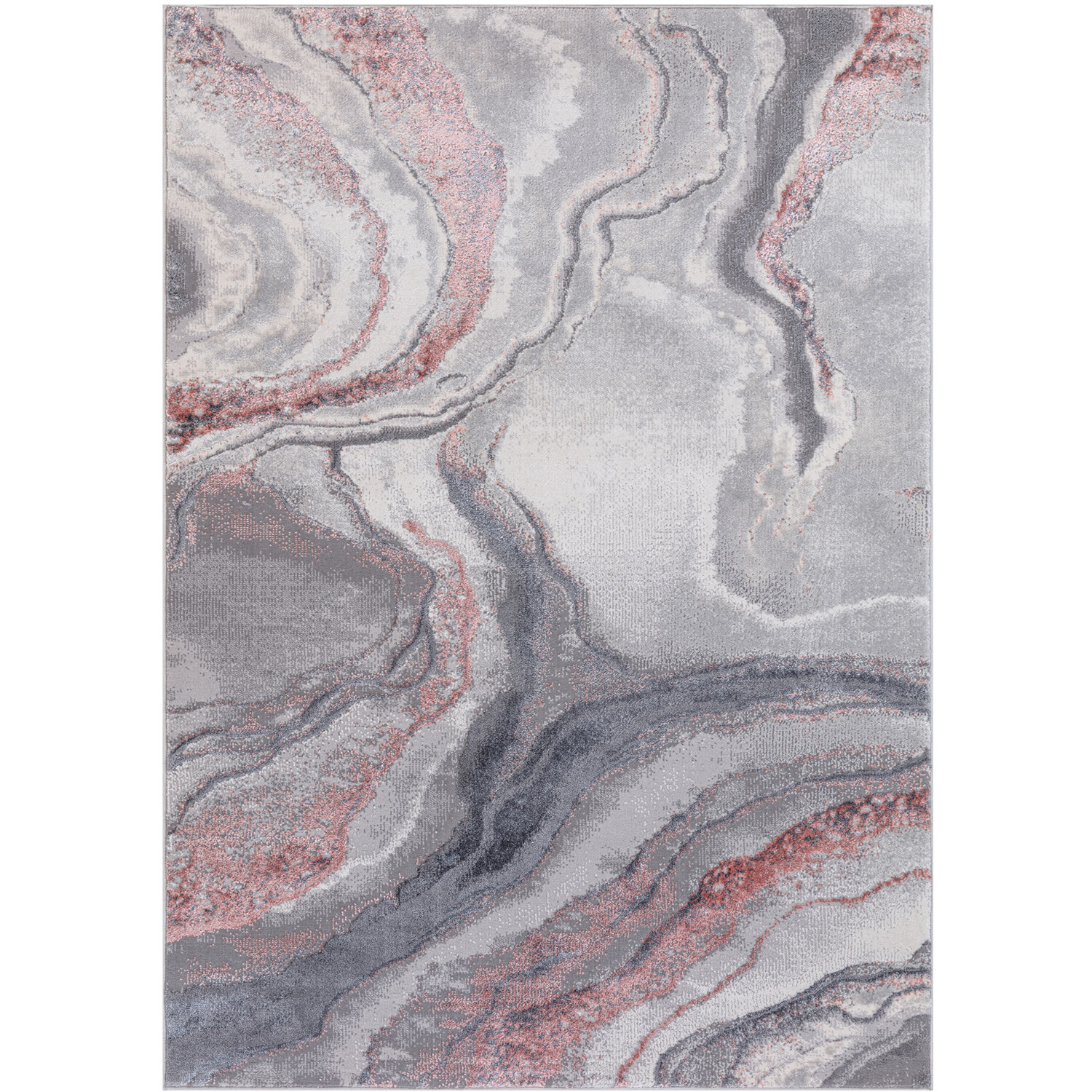 Sunset Agate Rug - Grey and Pink / 230cm Image 1