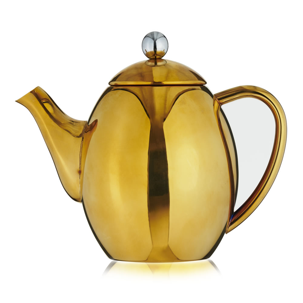 Wilko 1L Gold Effect Teapot Wilko