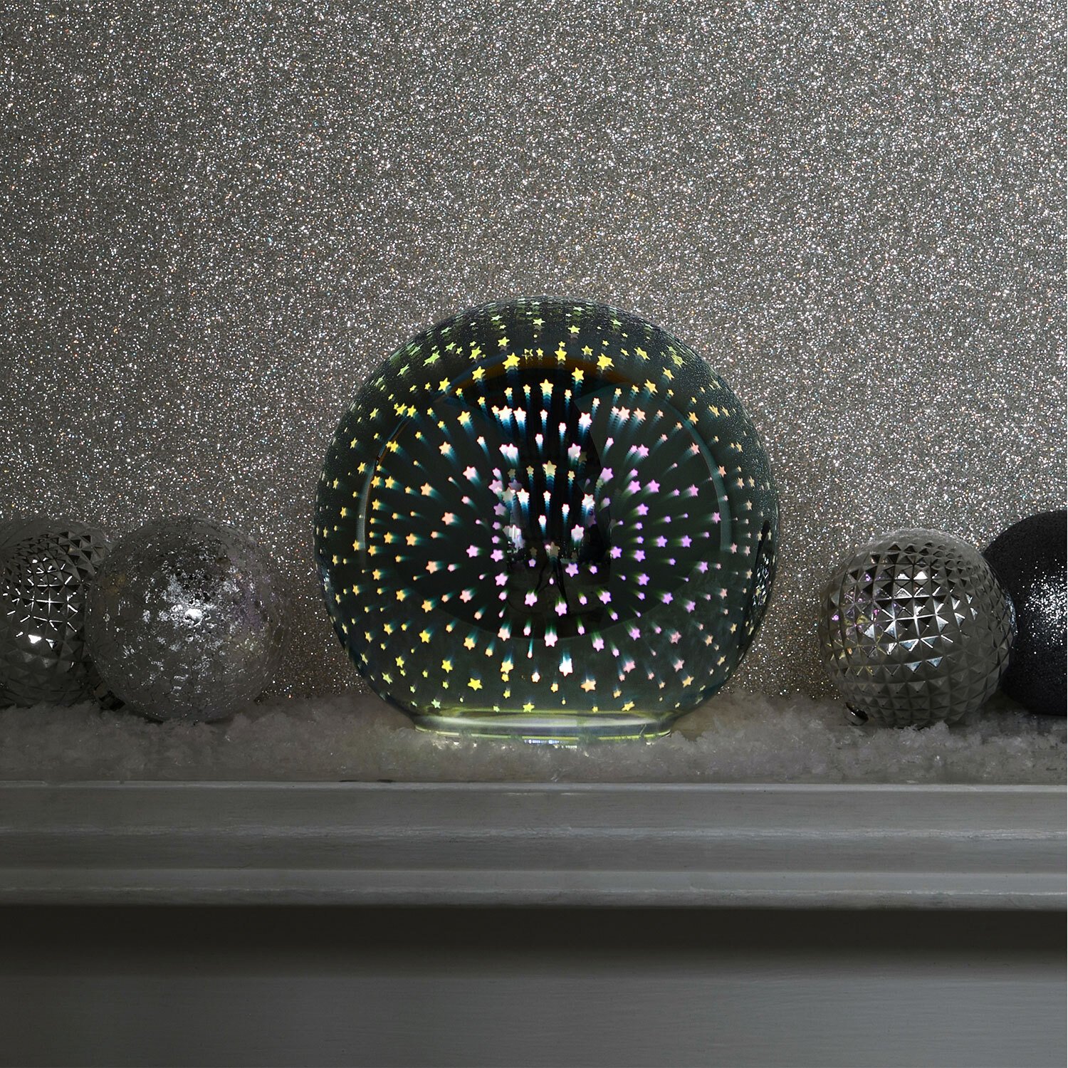 5 LED Christmas Glass Light Image 1