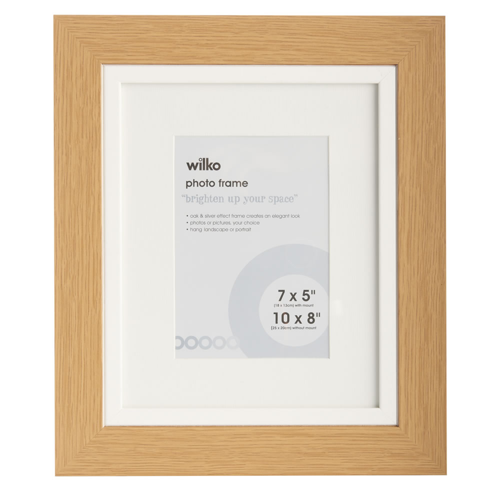 Wilko Oak Effect Photo Frame 10 x 8 Inch Wilko