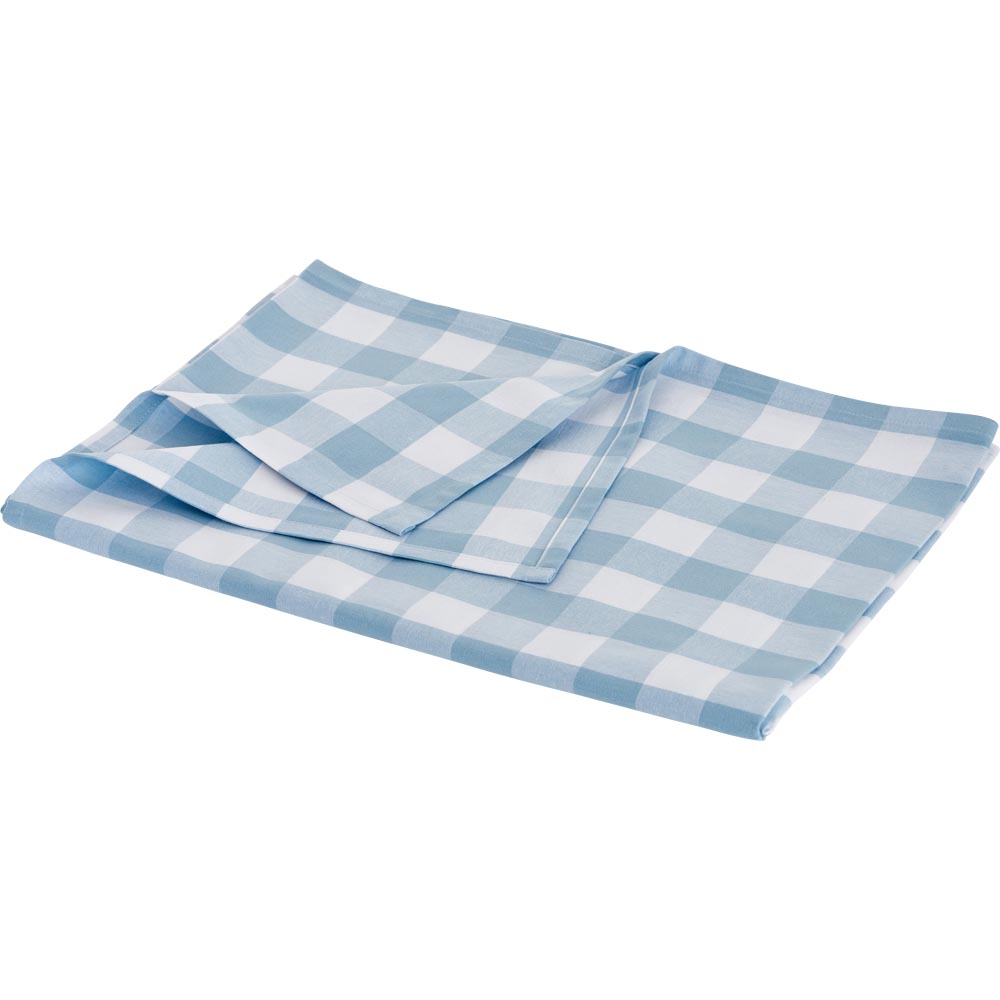 Wilko Blue Gingham Tablecloth 130 x 180cm Image 2