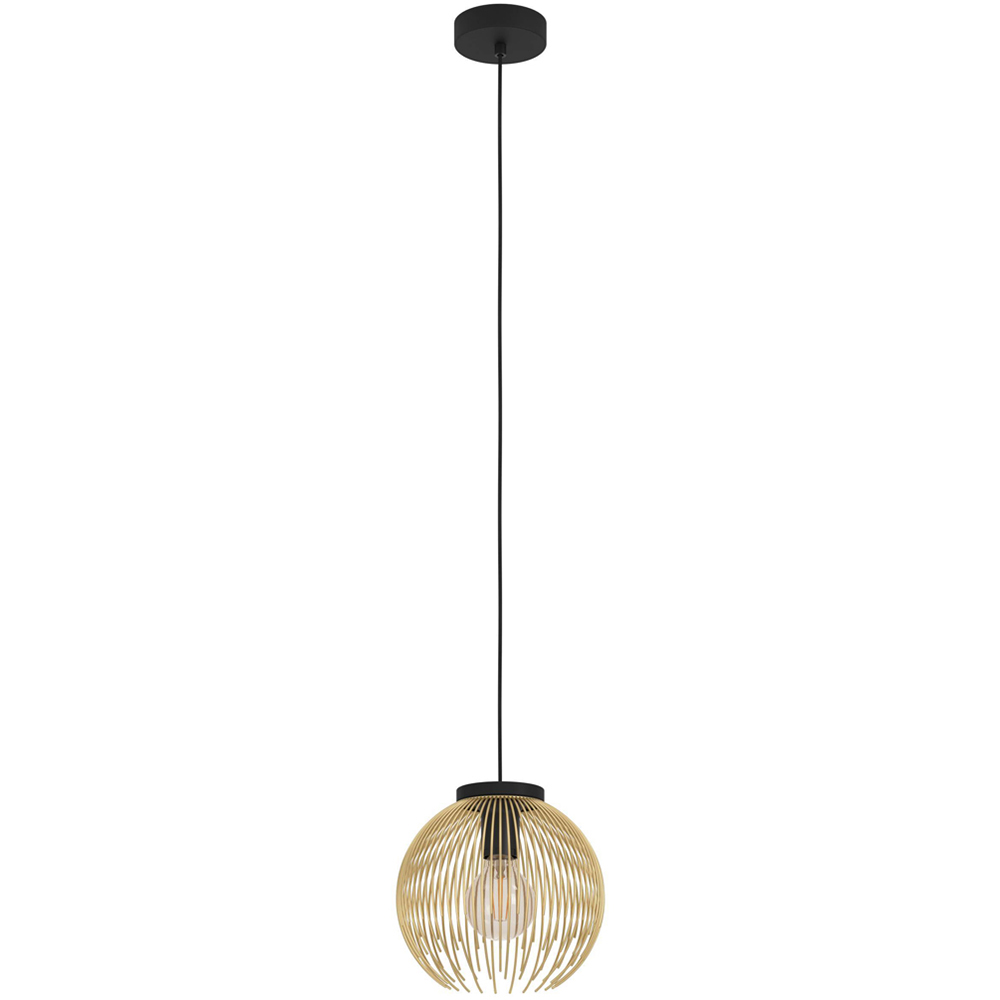 EGLO Venezuela Gold and Black Pendant Light Image 1