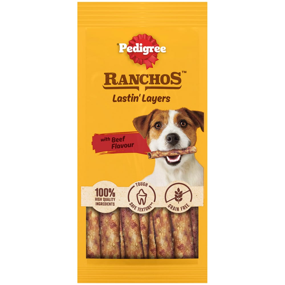 Pedigree Ranchos Lastin Layers Beef Flavoured Dog Chew Treat Case of 12 x 40g Image 2