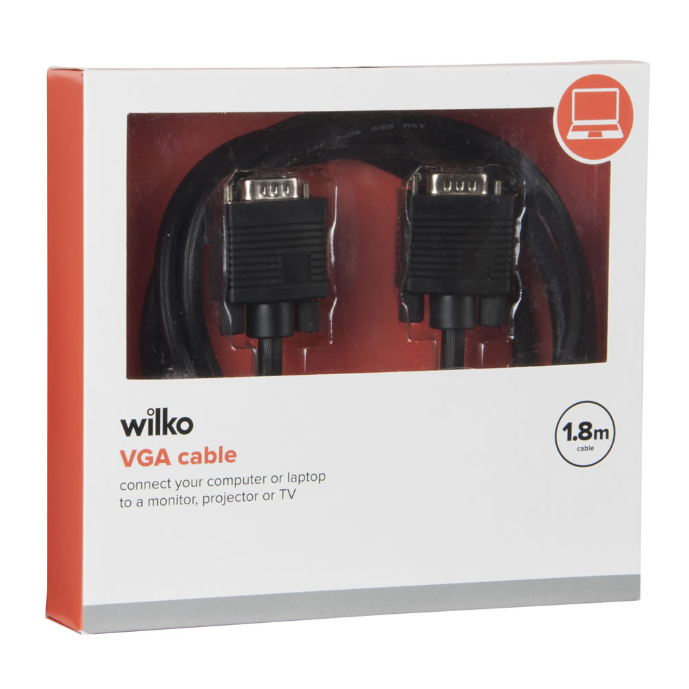 Wilko 1.8m VGA Cable Wilko
